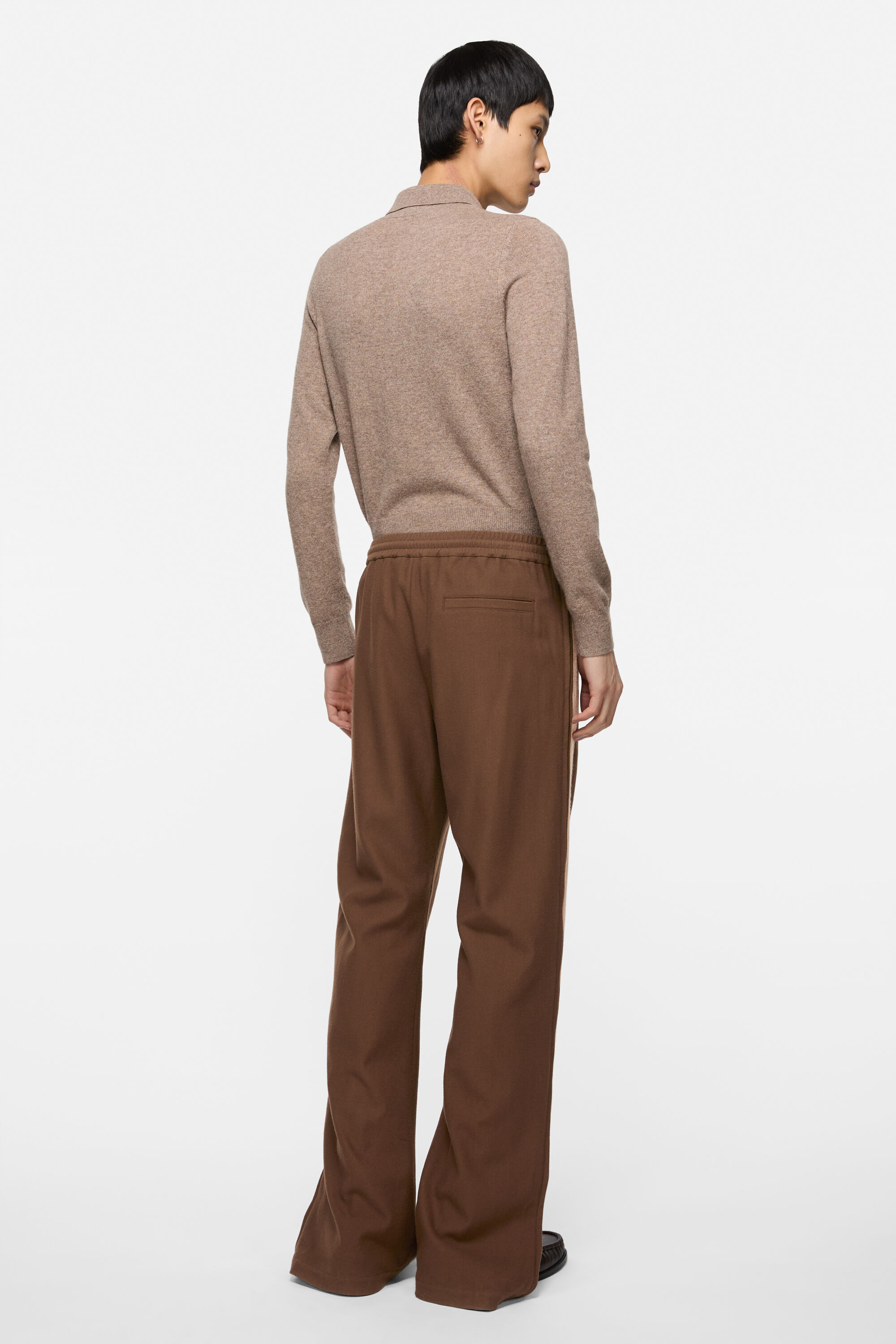 Tailored wool trousers - Chocolate brown - 3
