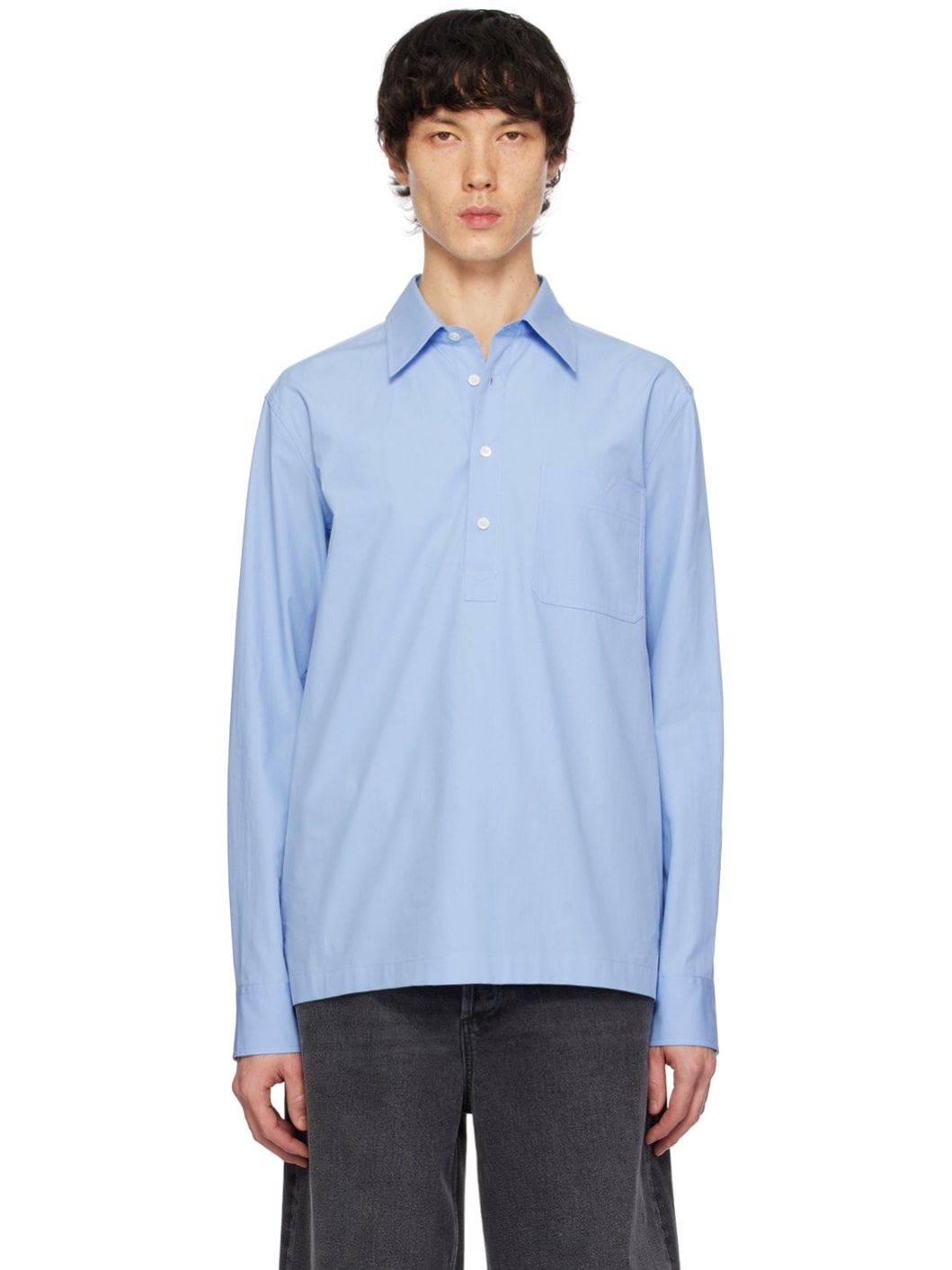 Blue Patch Pocket Shirt - 1