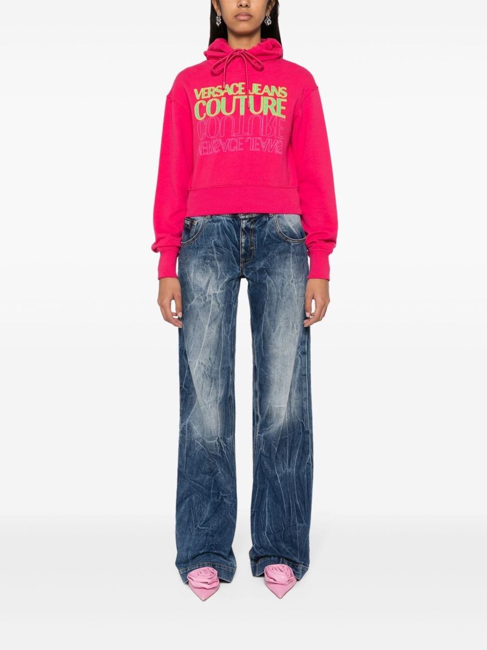 Upside Down cropped sweatshirt - 2