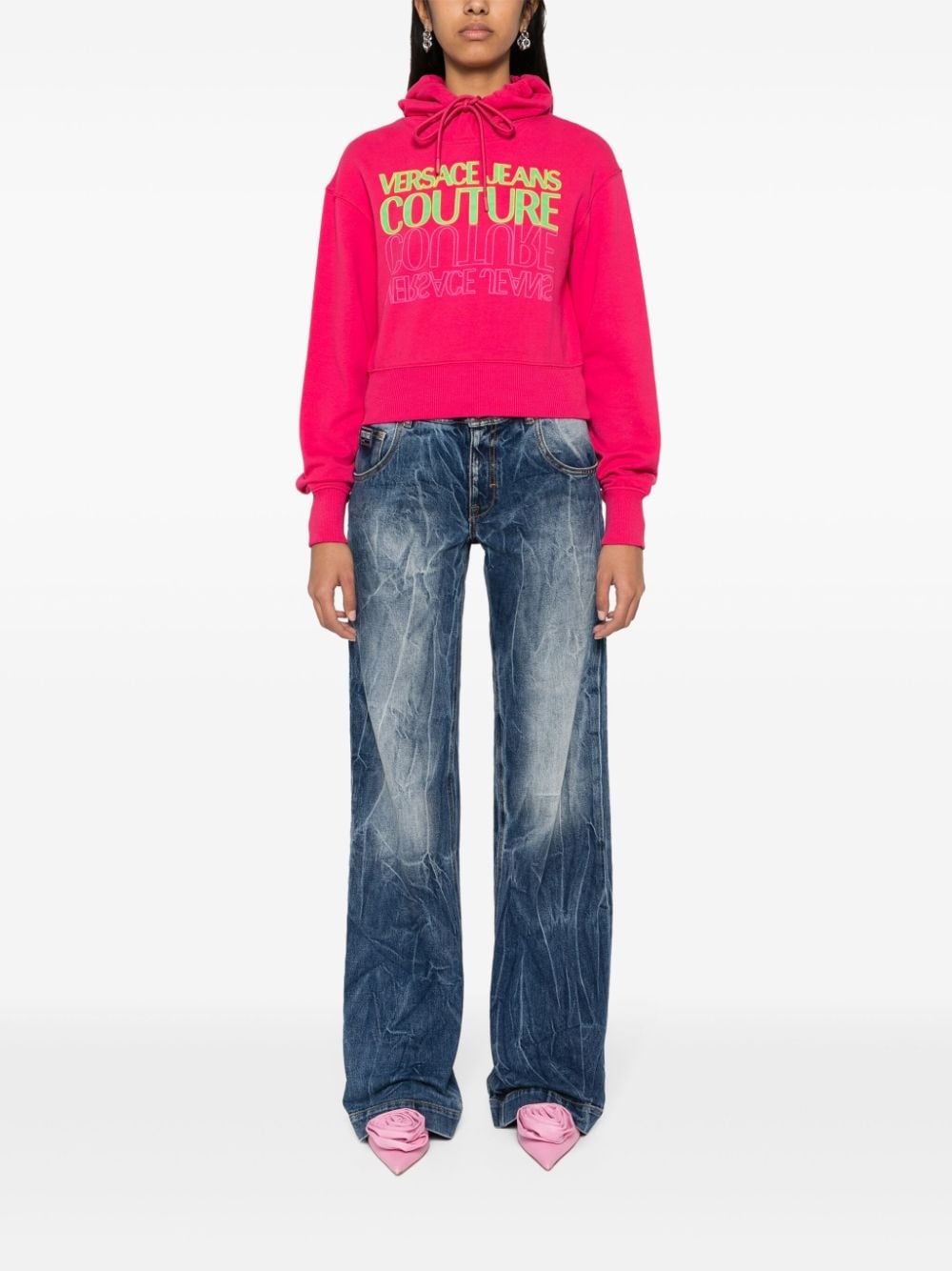 Upside Down cropped sweatshirt - 2