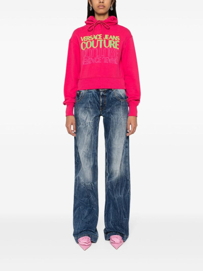 VERSACE JEANS COUTURE Upside Down cropped sweatshirt outlook