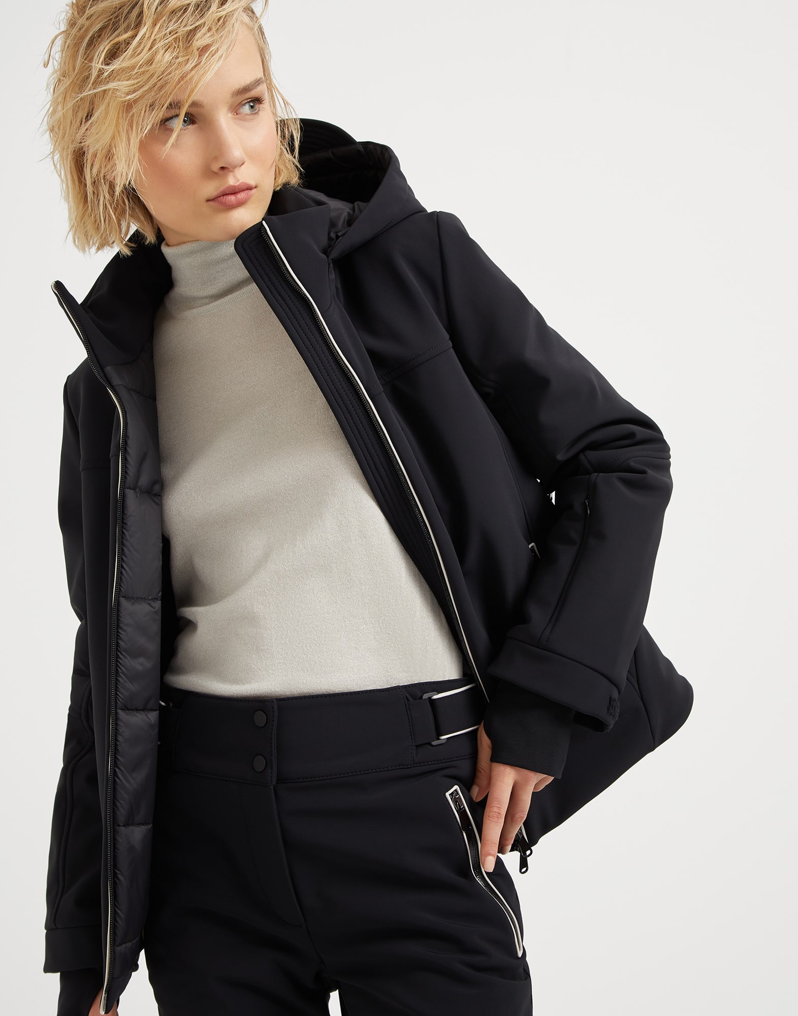 Bonded techno fabric hooded mountain jacket with Thermore® padding - 4