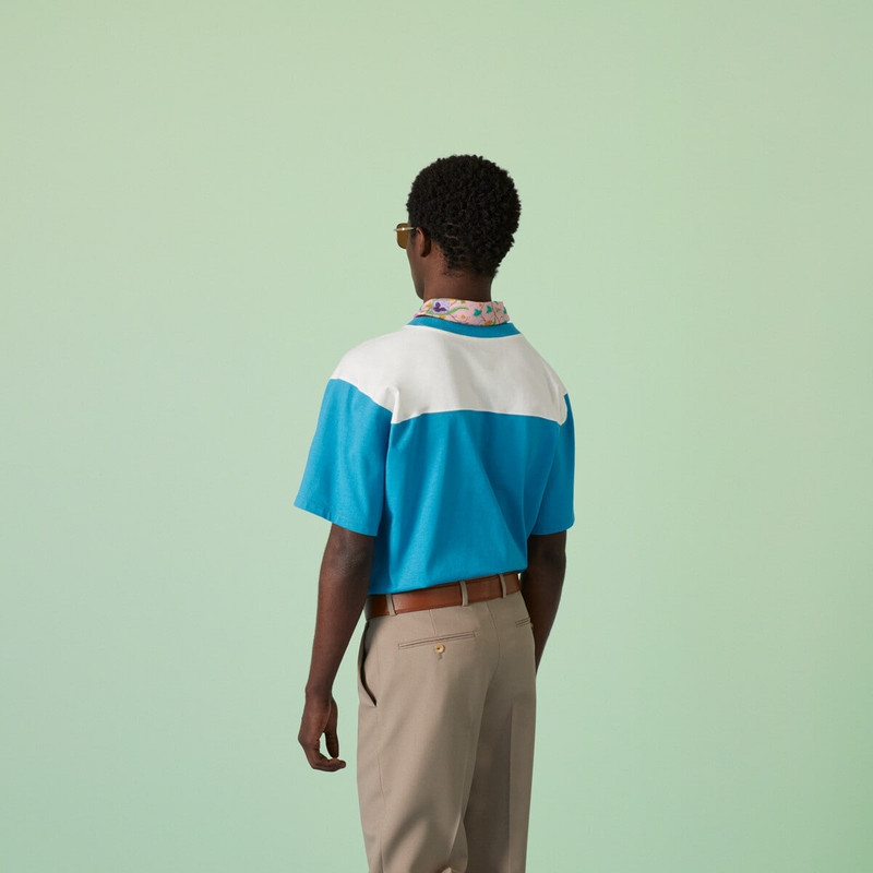 Cotton jersey T-shirt with Gucci print 6