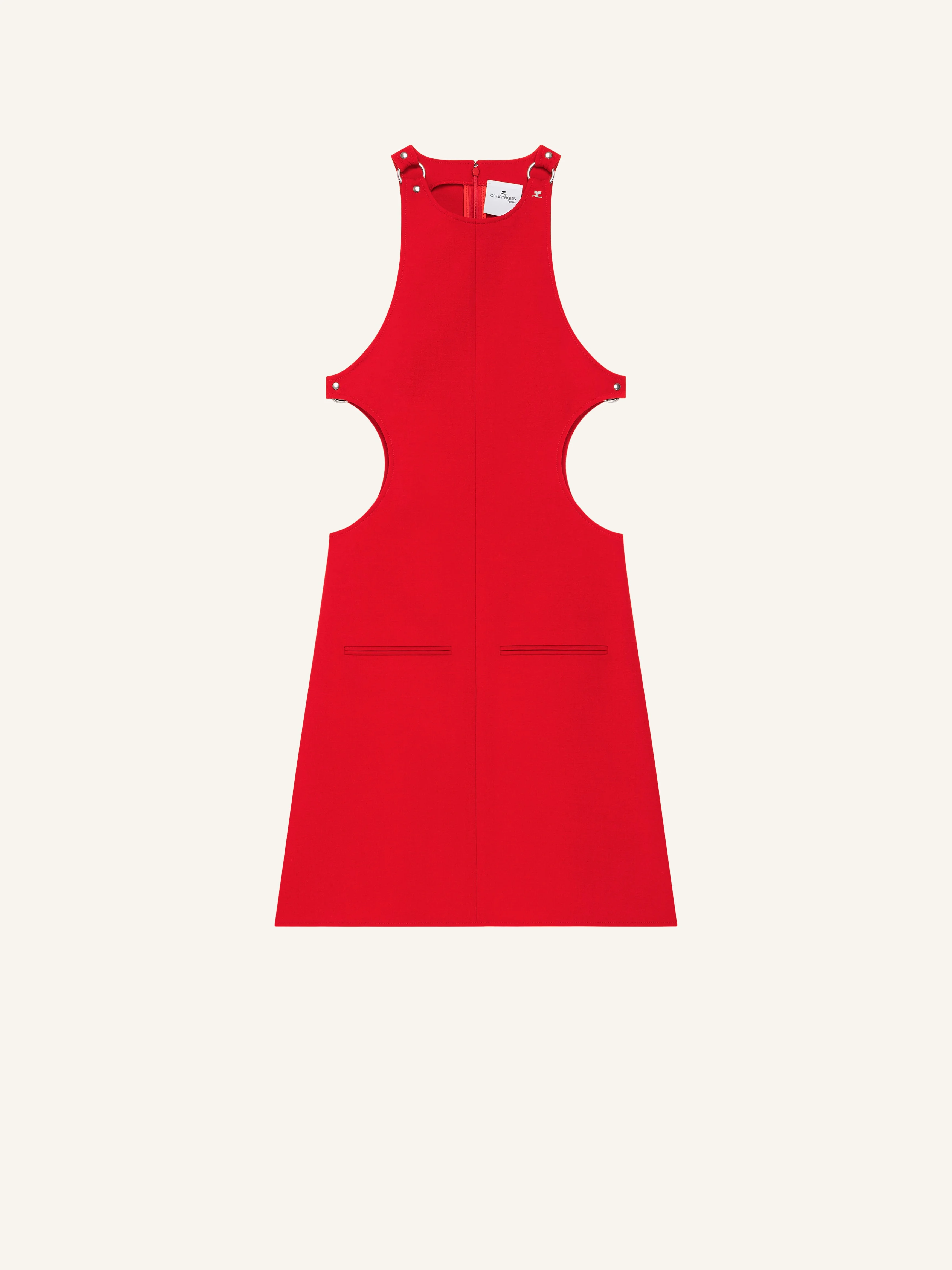 BUCKLE TAILORED A-LINE DRESS - 1