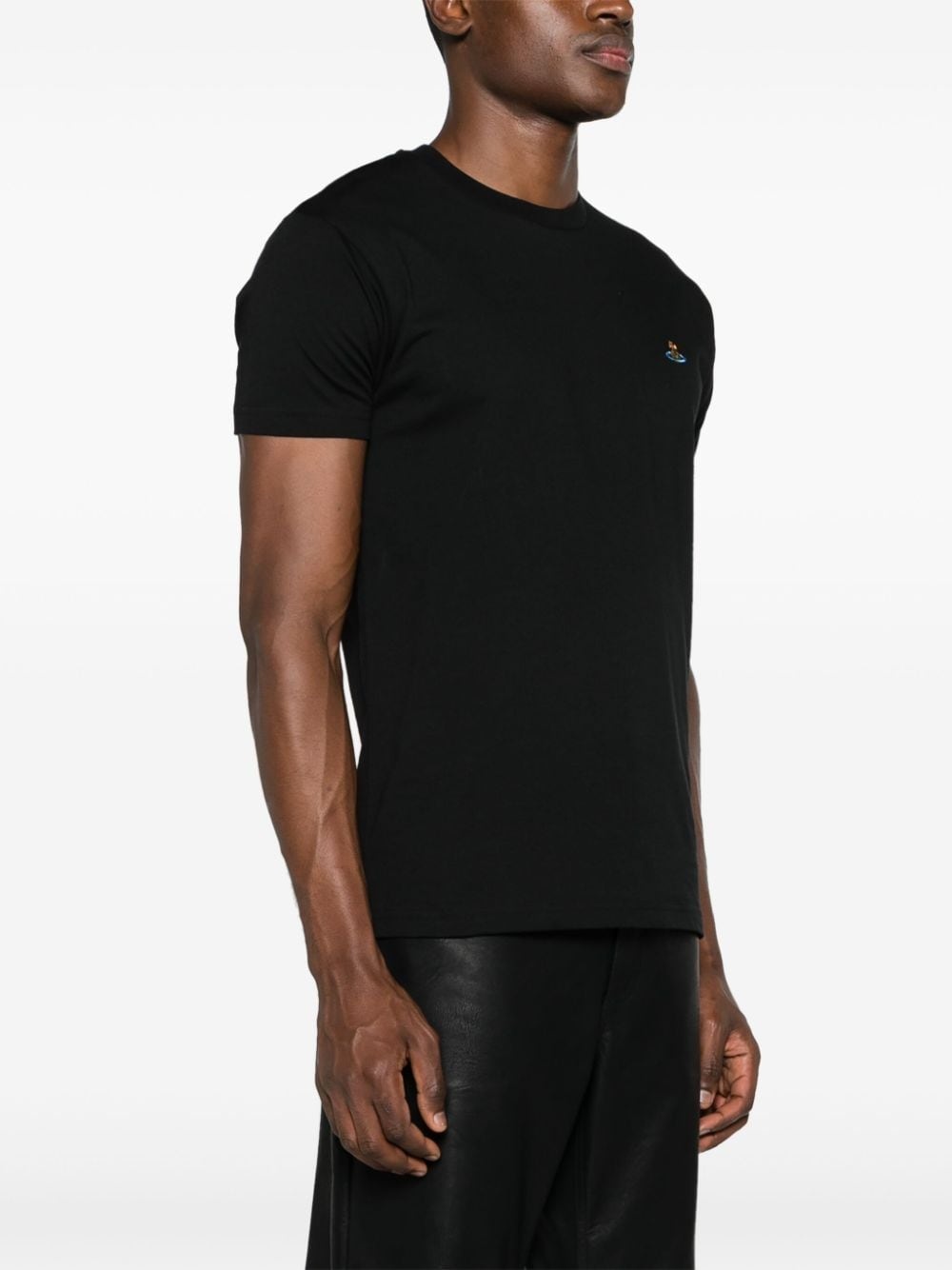 Orb-embroidered cotton T-shirt - 4