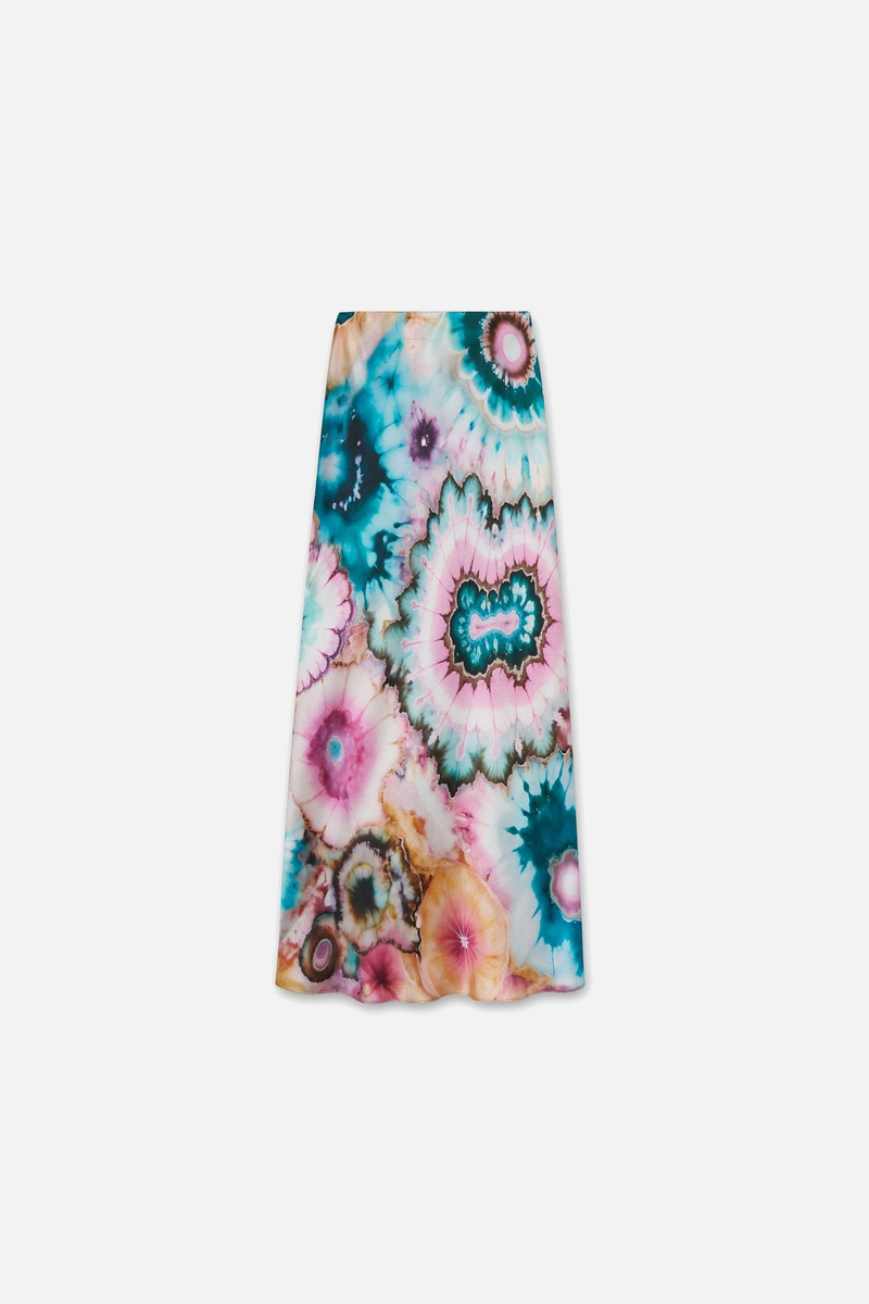 SILK TIE DYE MIDI SKIRT 1