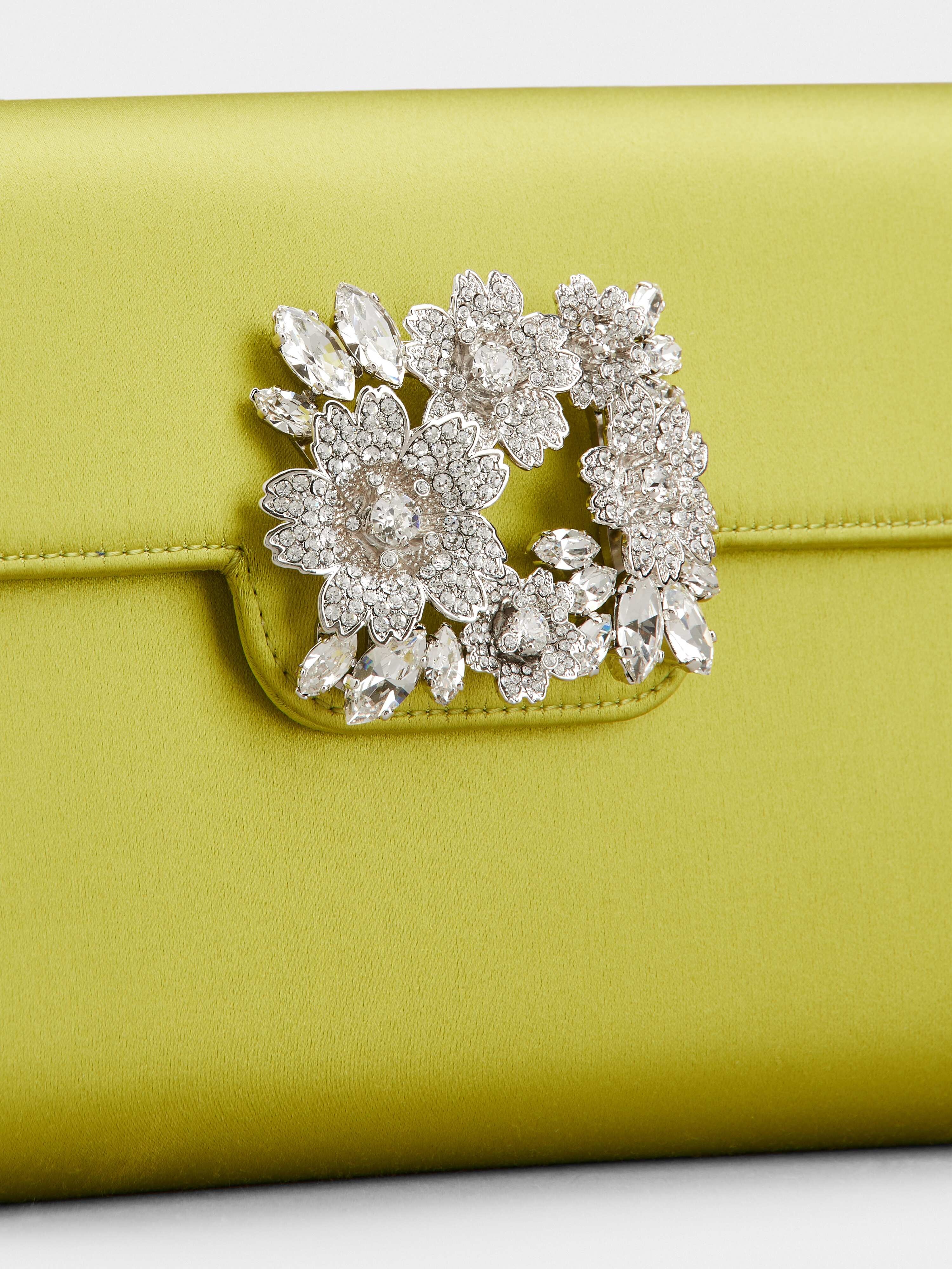 RV Bouquet Strass Buckle Mini Clutch Bag in Satin - 7