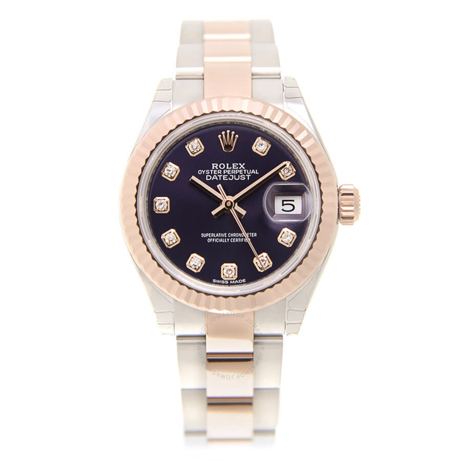 Rolex Lady-Datejust Aubergine Diamond Dial Automatic Ladies Oyster Watch 279171OBDJ - 3