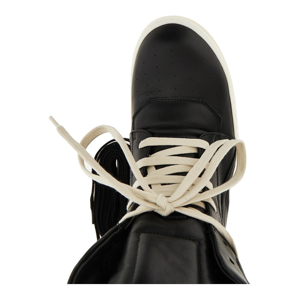 Rick Owens CREEP GEOBASKET LEATHER SNEAKERS | rboutique