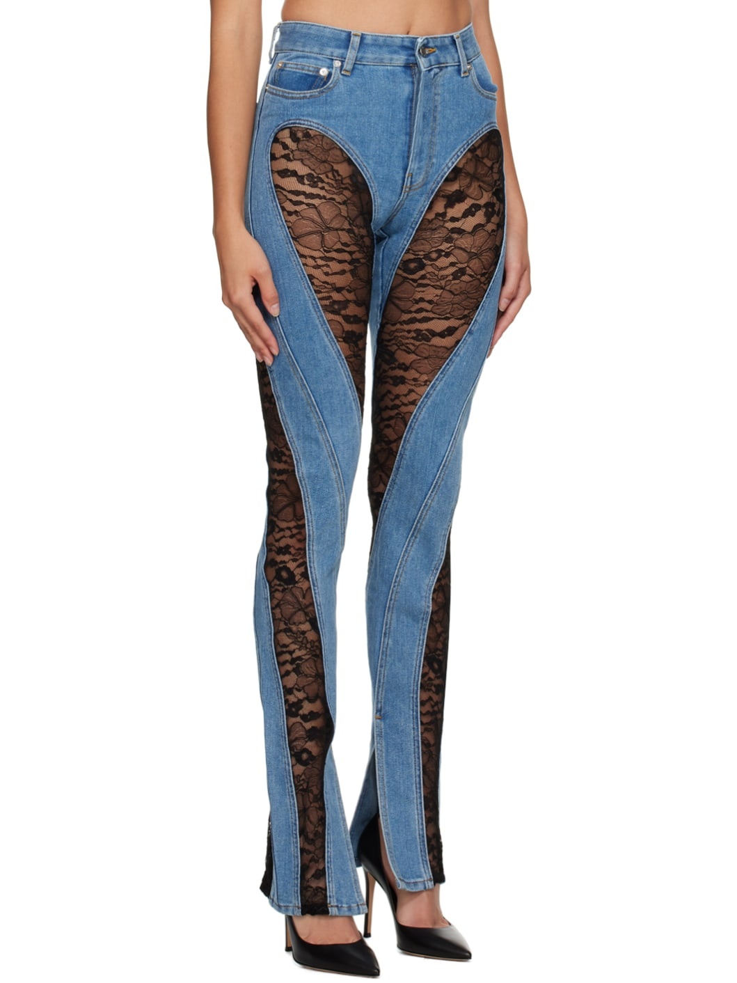 Blue Lace Jeans - 2