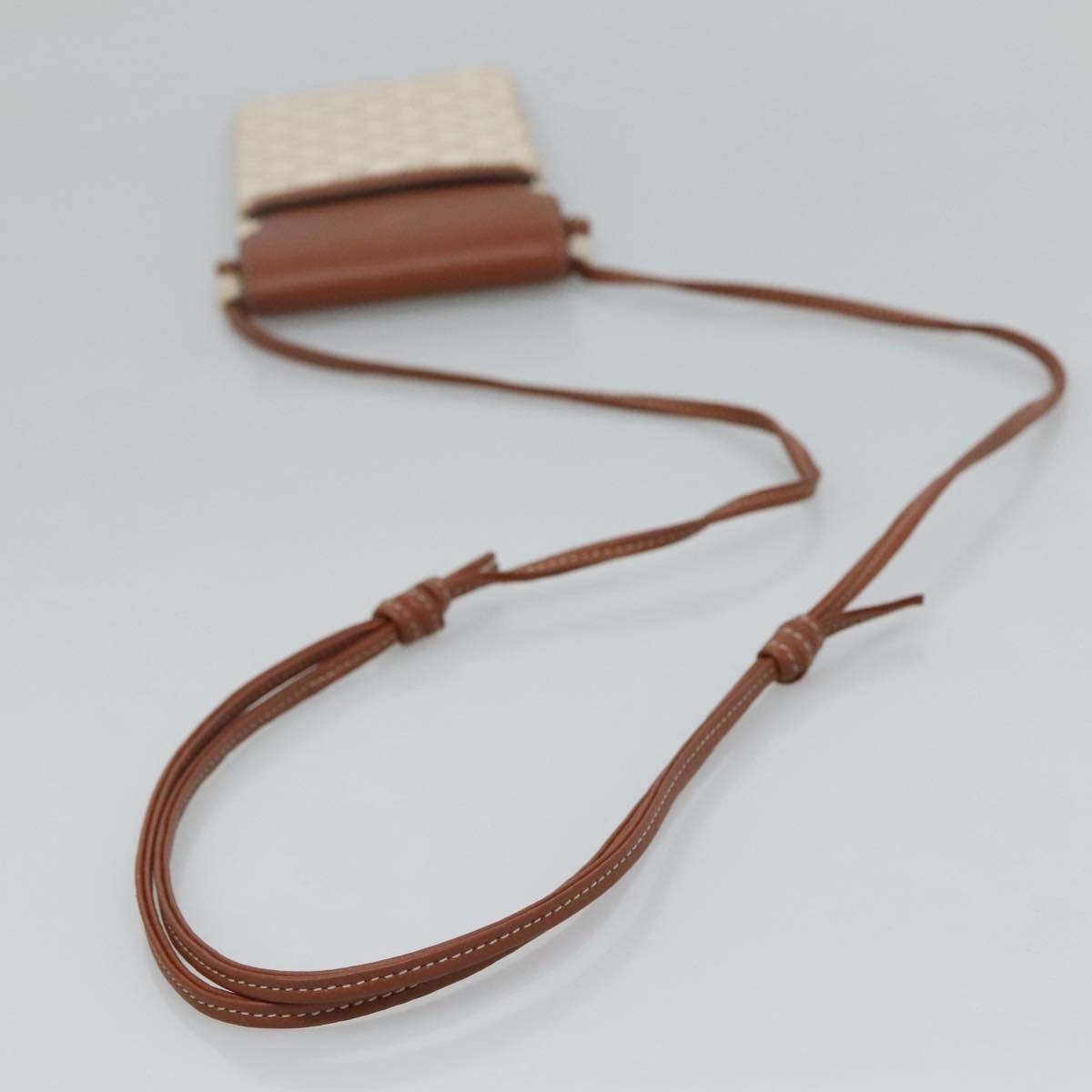 CELINE Triomphe Phone Holder Shoulder Bag Pvc White - 7