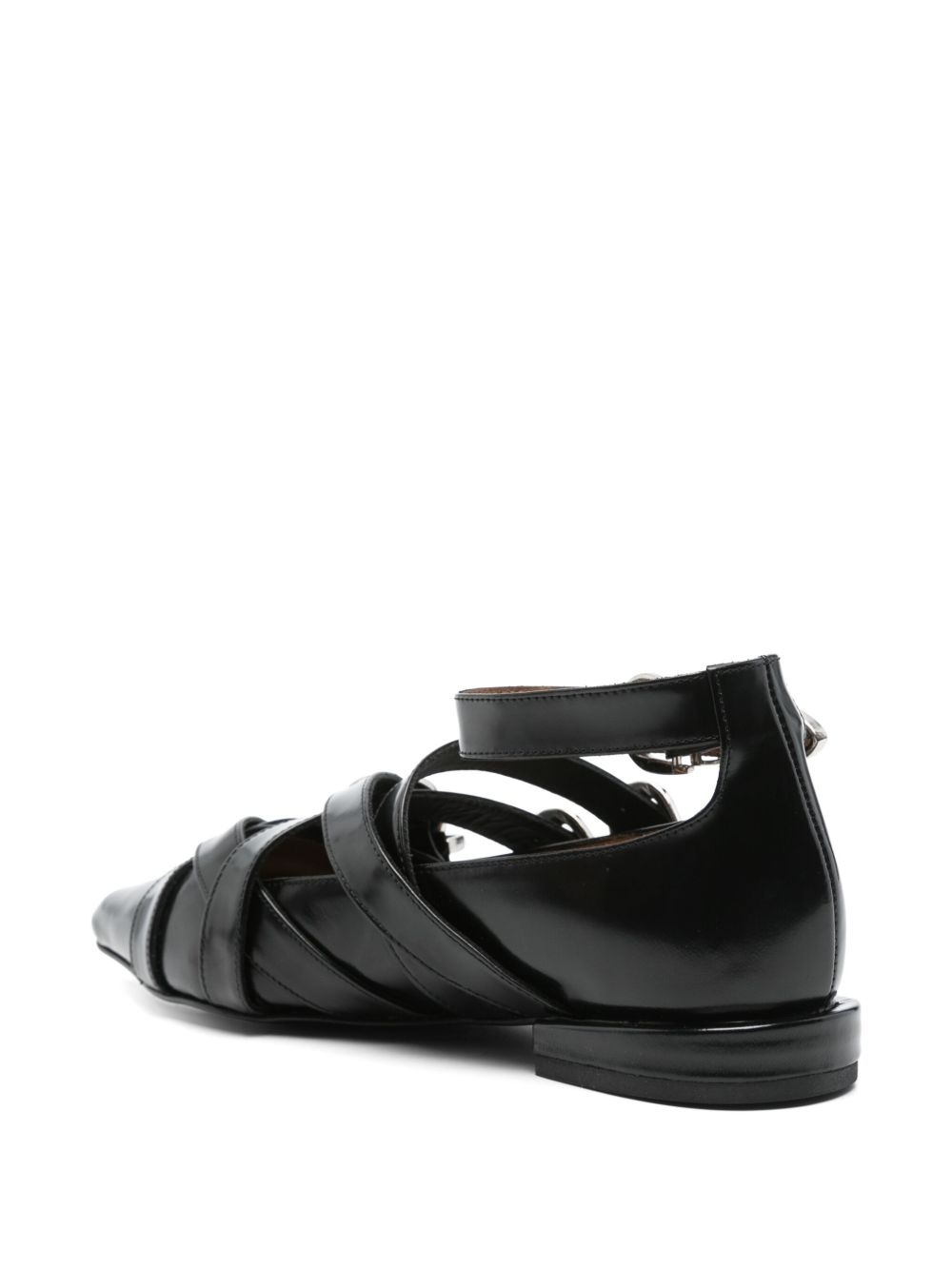decorative-buckle ballet flats - 3