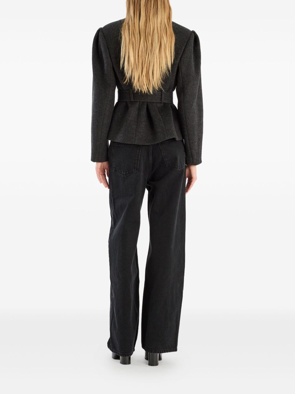 oversized belted jacket - 3