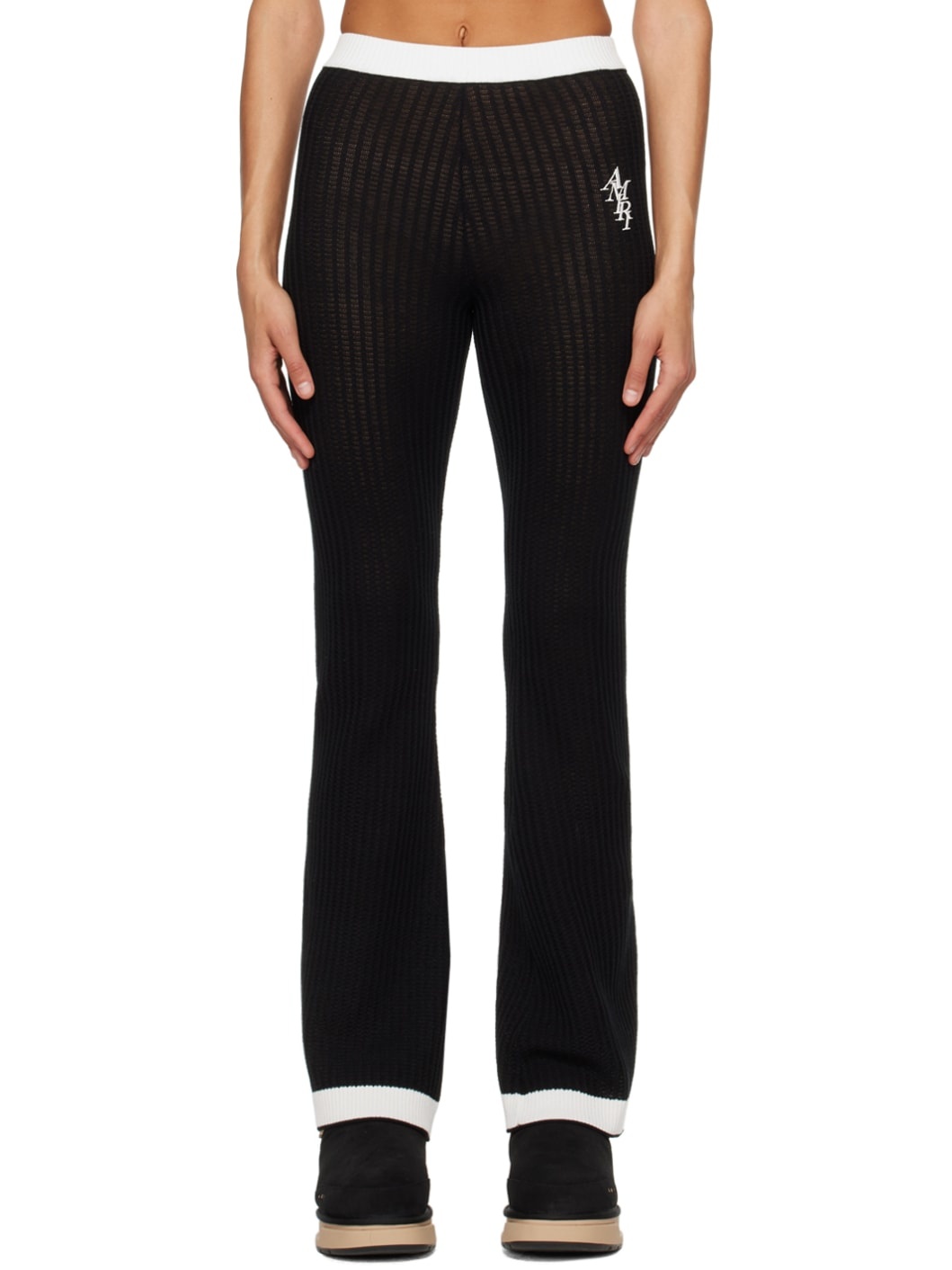 Black Flared Lounge Pants - 1