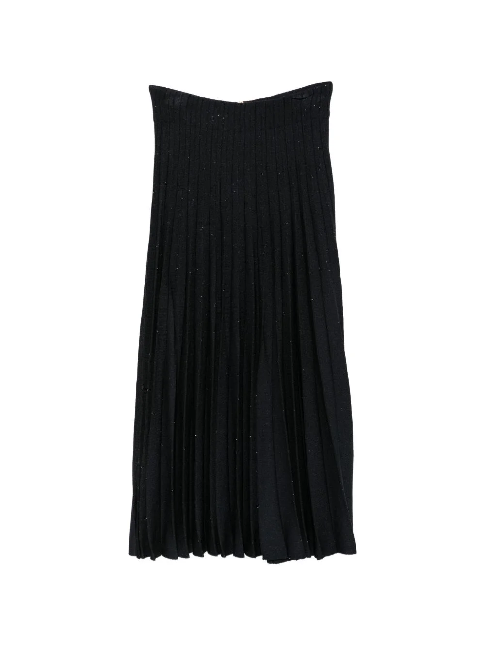 pleated sequin-embellished mid skirt - 1