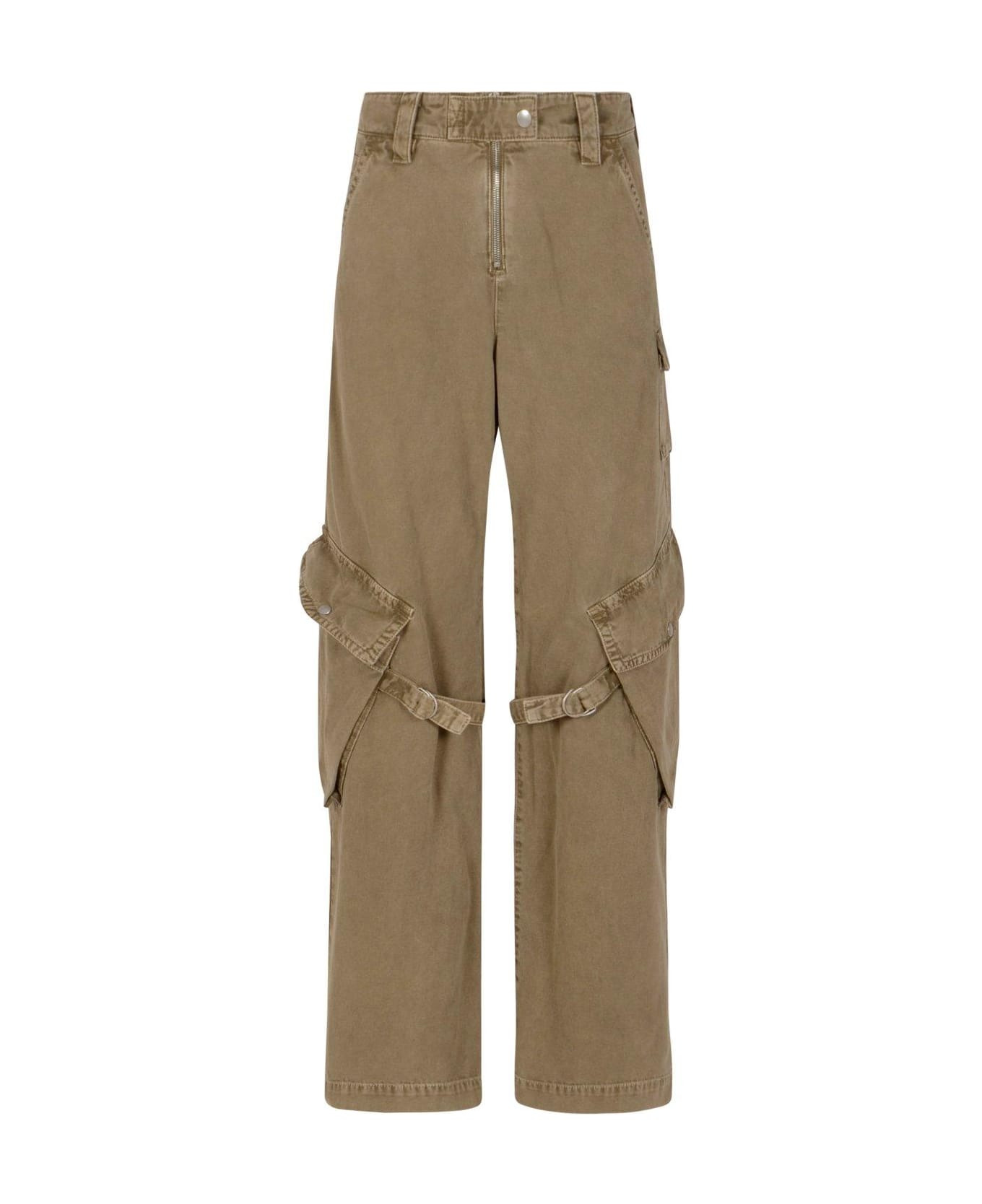 Strap-detailed Cargo Trousers - 1