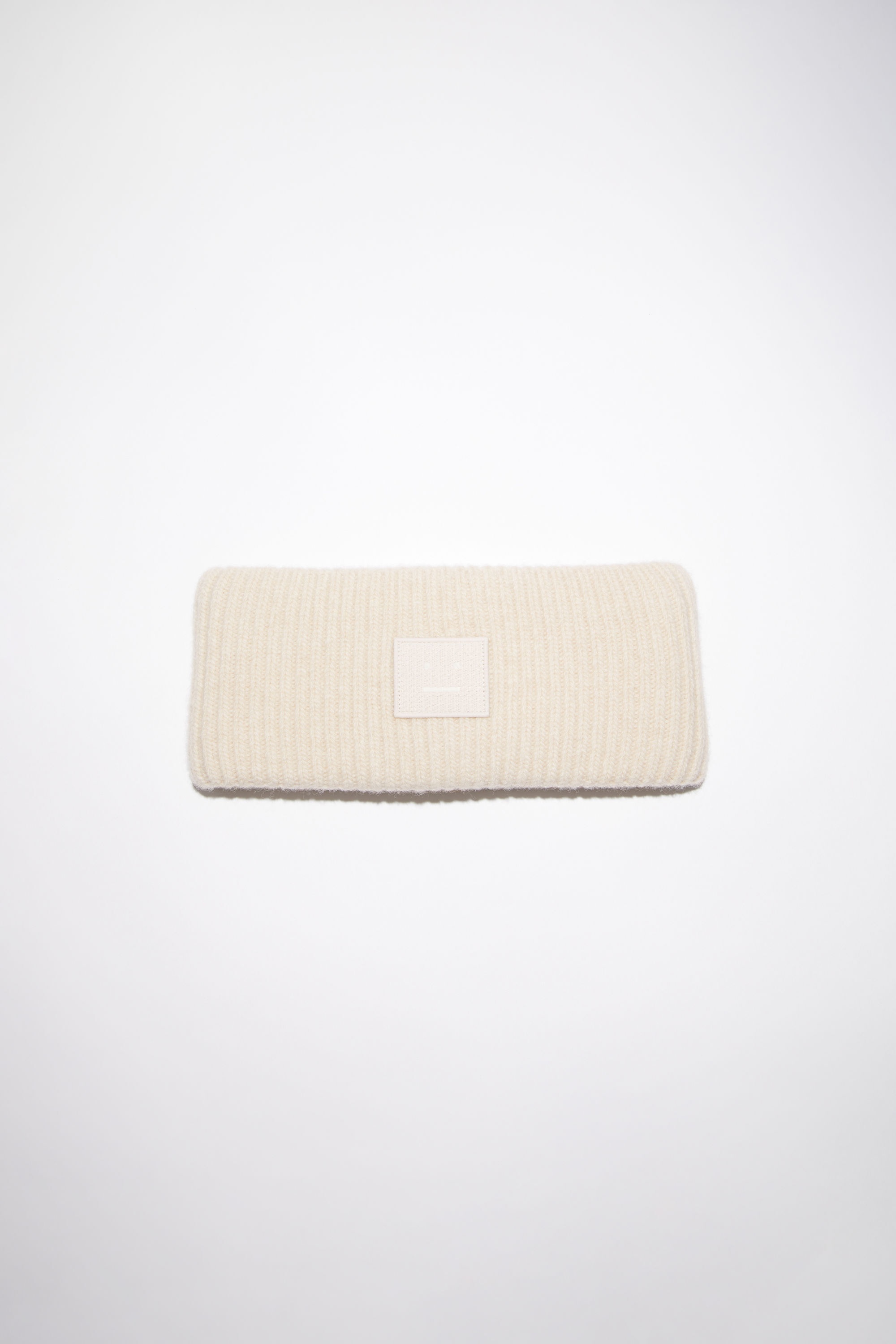 Ribbed knit headband - Oatmeal melange - 1