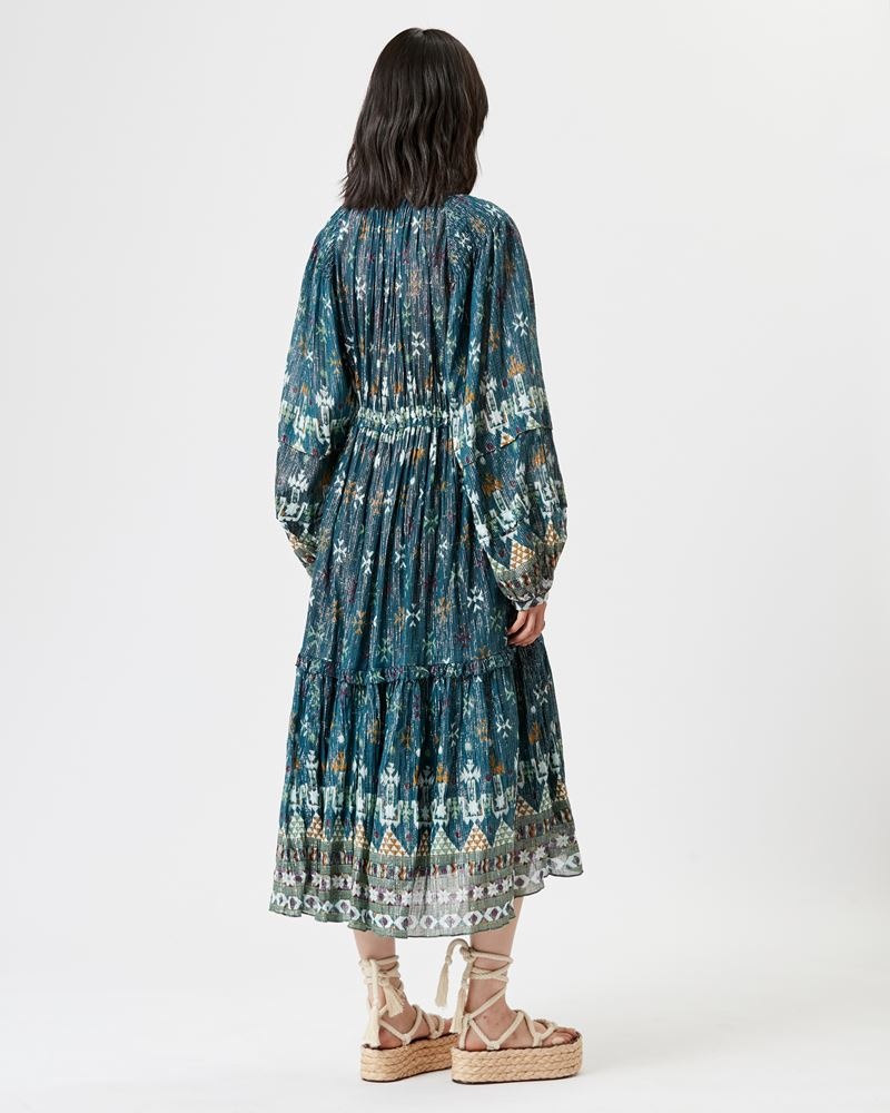 FRATELA COTTON AND LUREX DRESS - 5