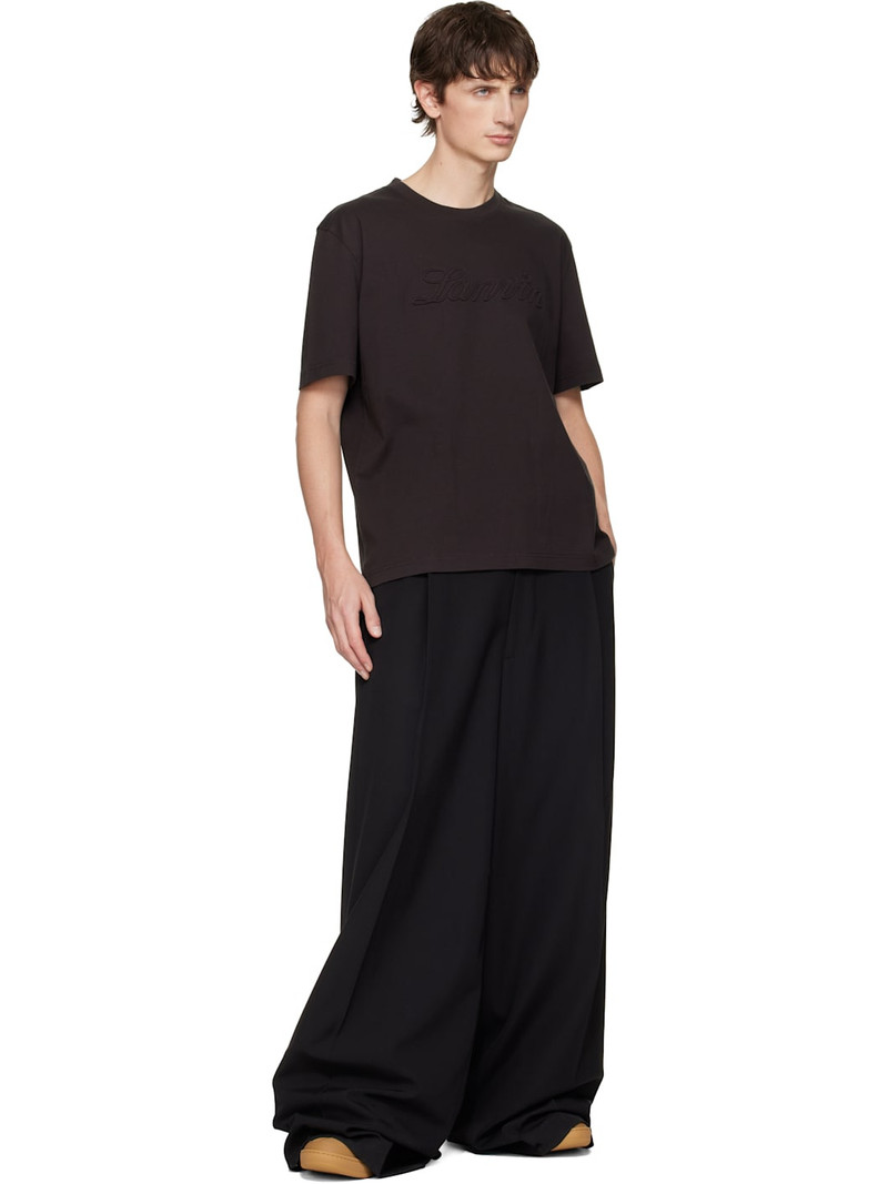 Lanvin Tan Curb Leather With Snake Laces Sneakers outlook