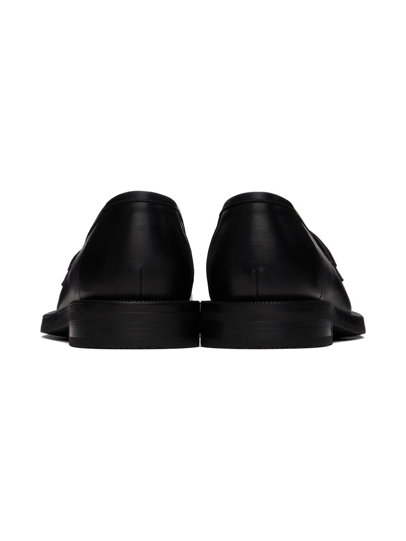 Black Bulb Toe Ring Loafers 2