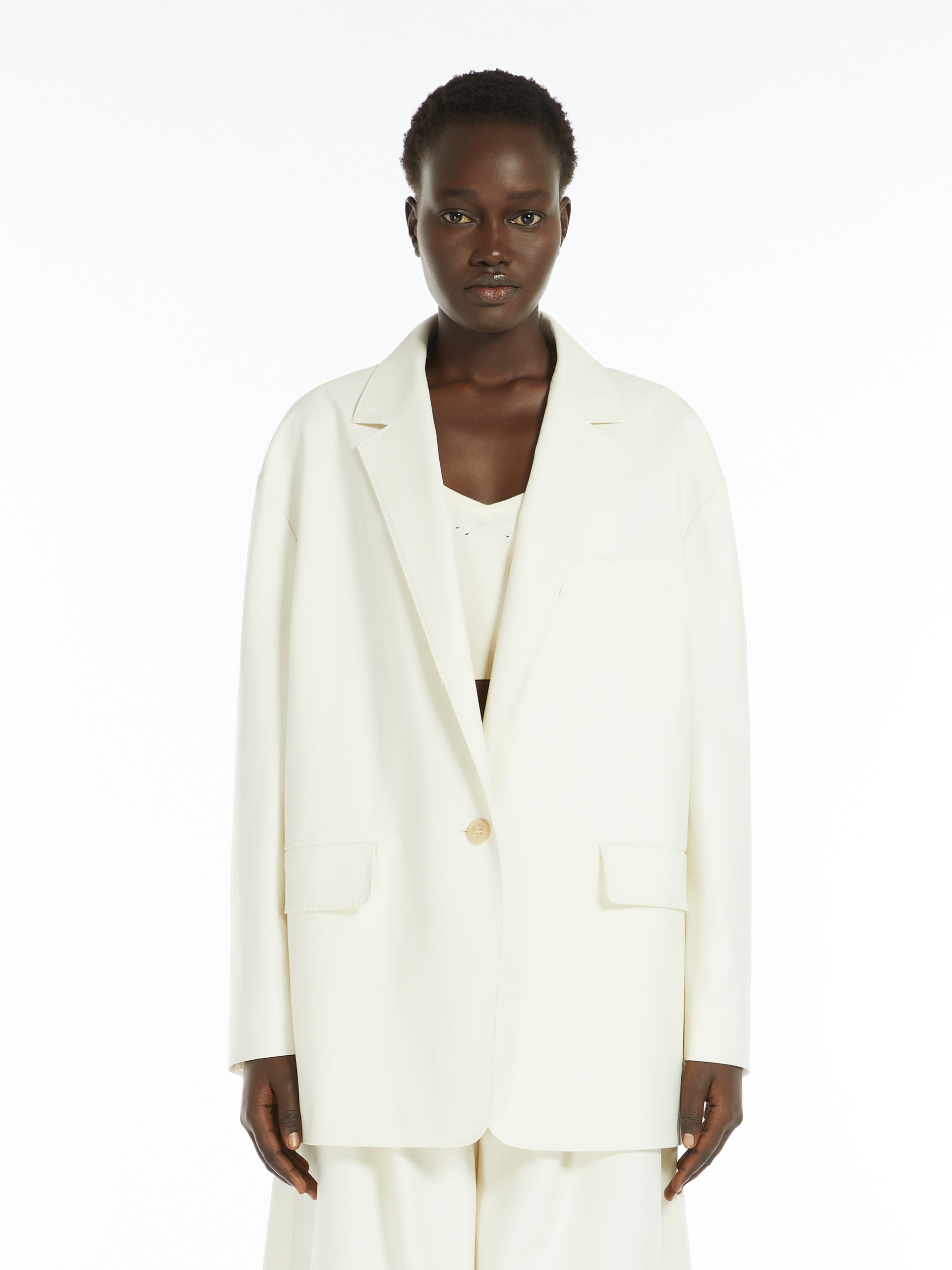 MONICA Oversize blazer in cotton canvas - 3