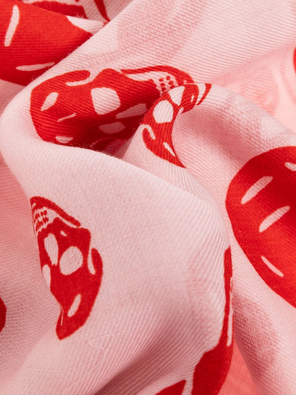 skull-print fringed scarf - 3