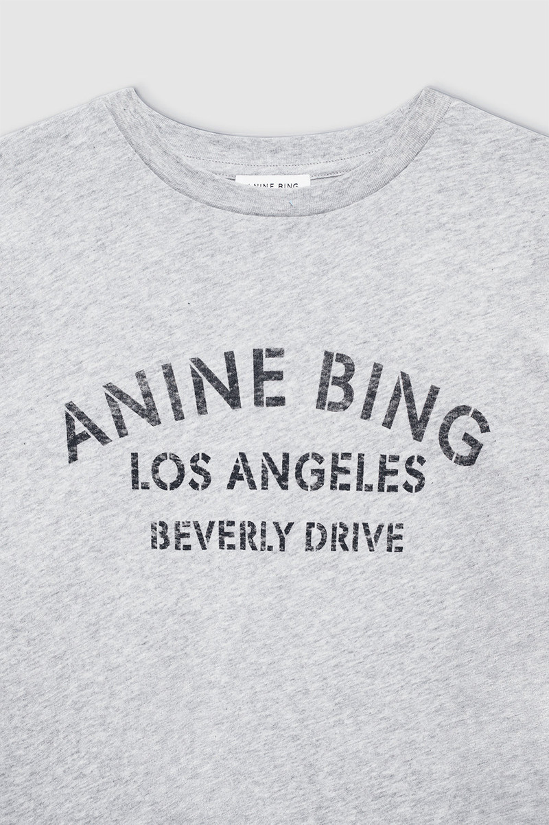 Cohen Tee Los Angeles Stencil - Medium Heather Grey 4
