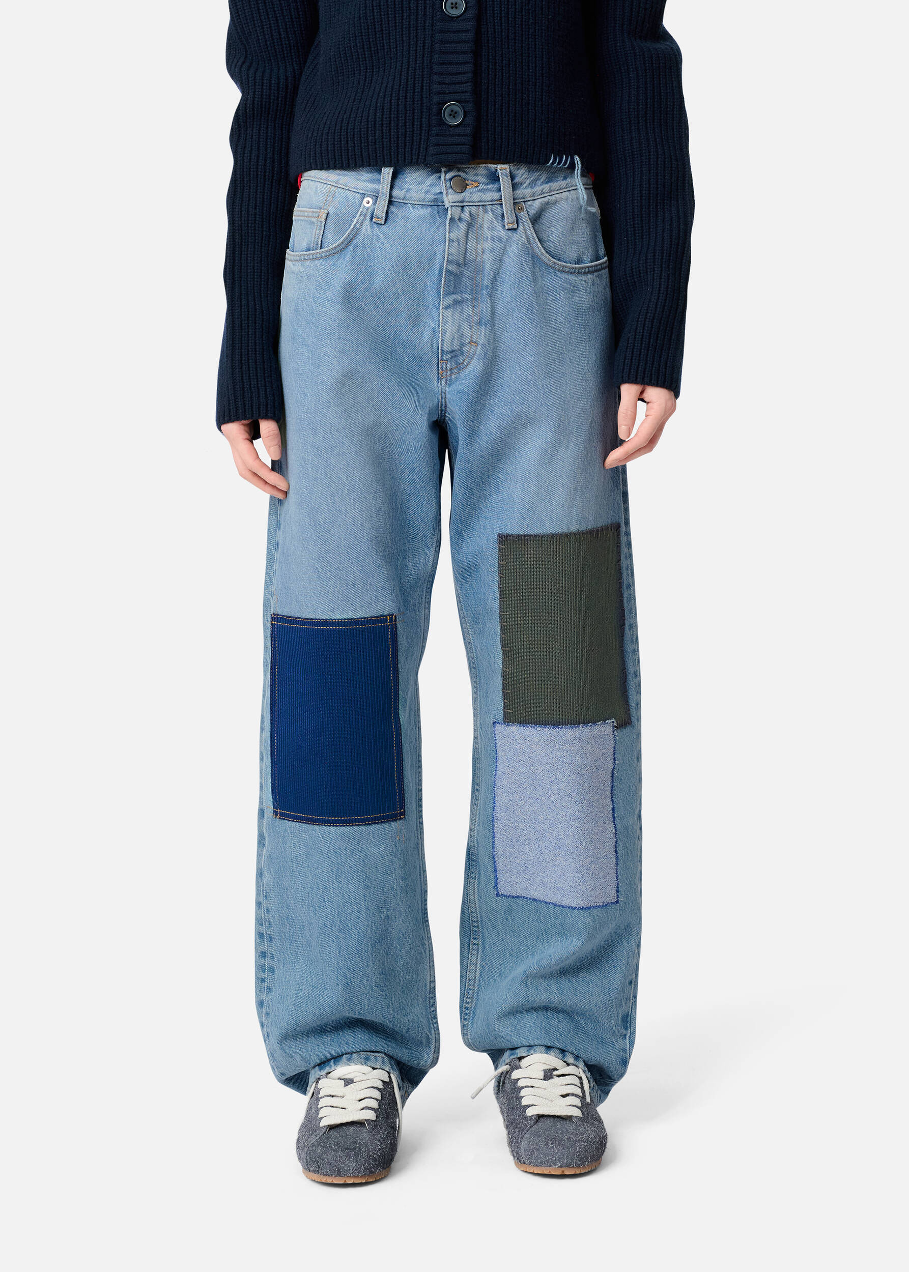 Zine Embroidered Patch Jeans - 4