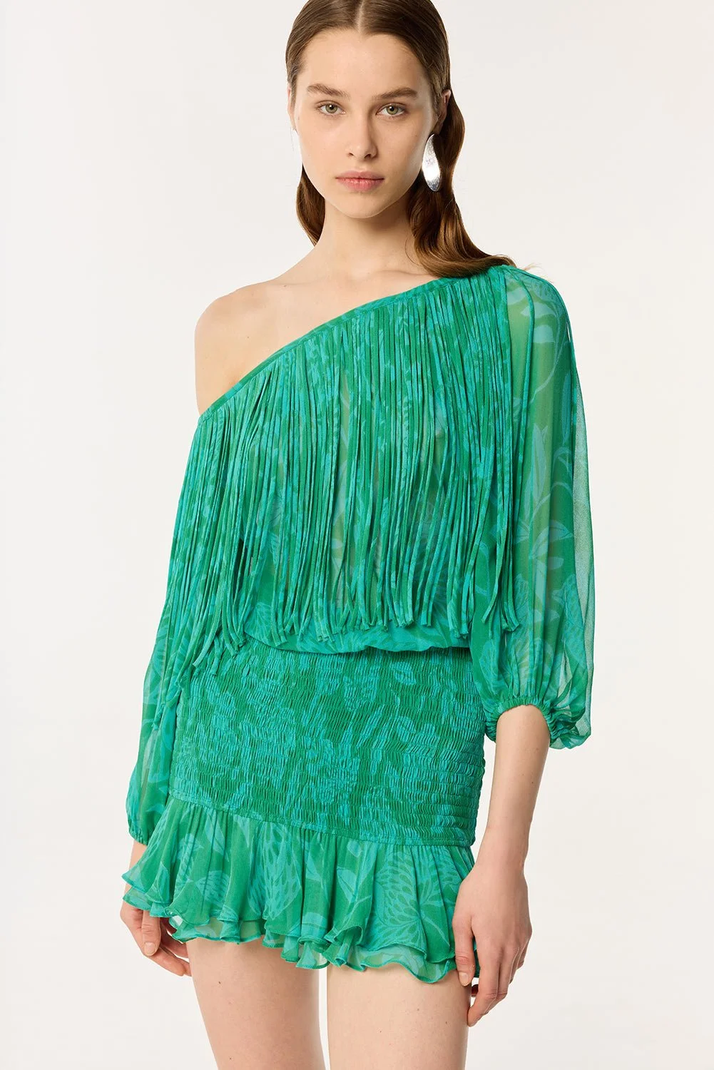 Mini Dress Clementine - Mint Macro Stelis - 1