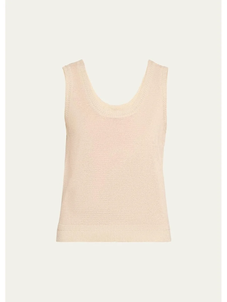Heidi Sleeveless Shimmer Knit Sweater - 1