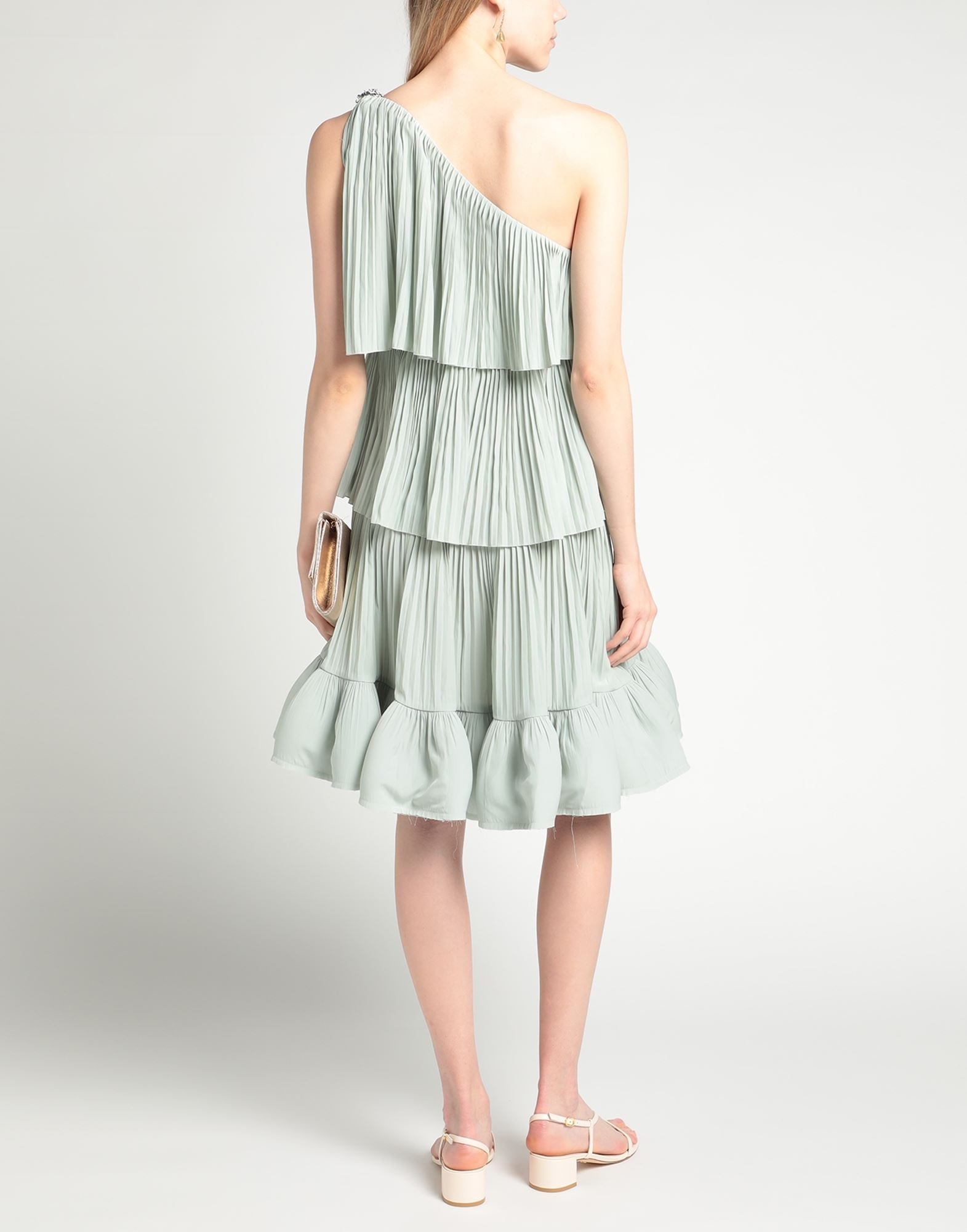Sage green Women's One-shoulder Dress - 4