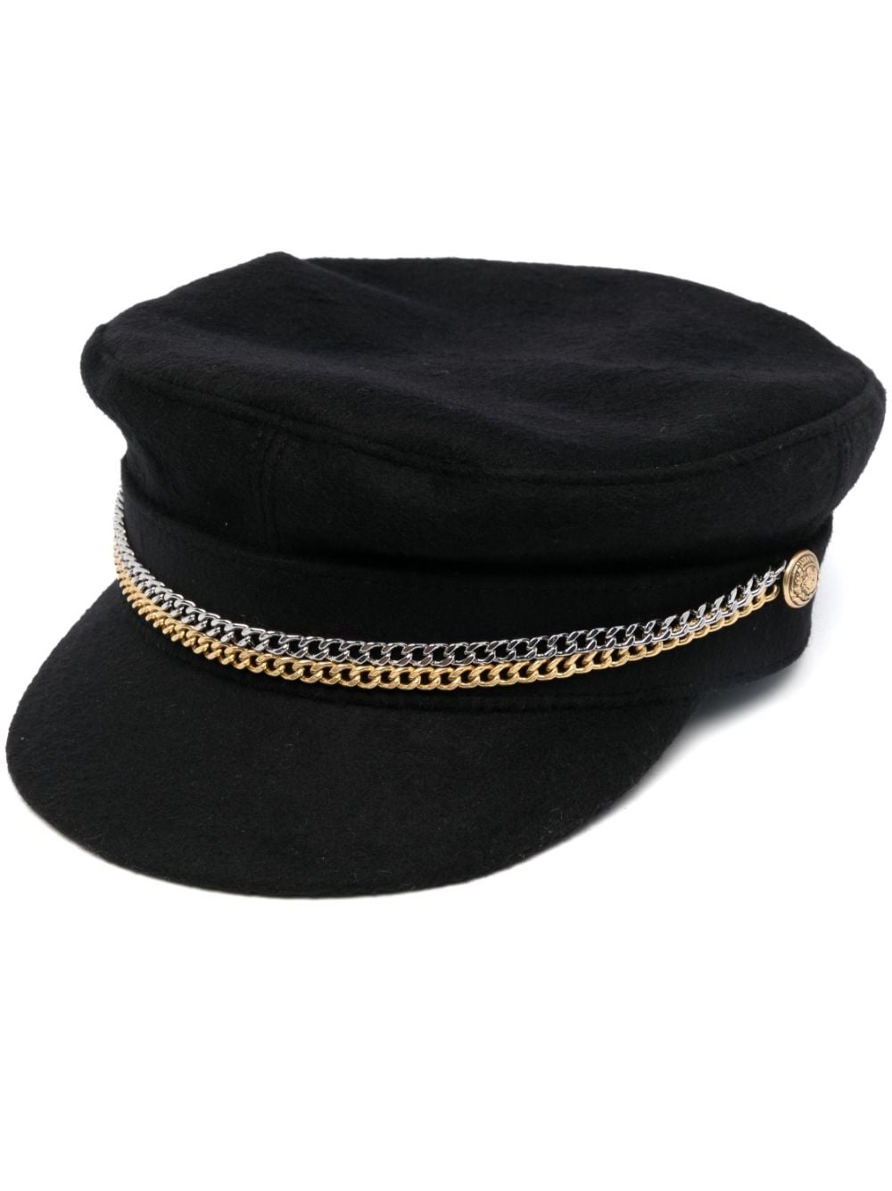 chain-link detail wool cap - 1