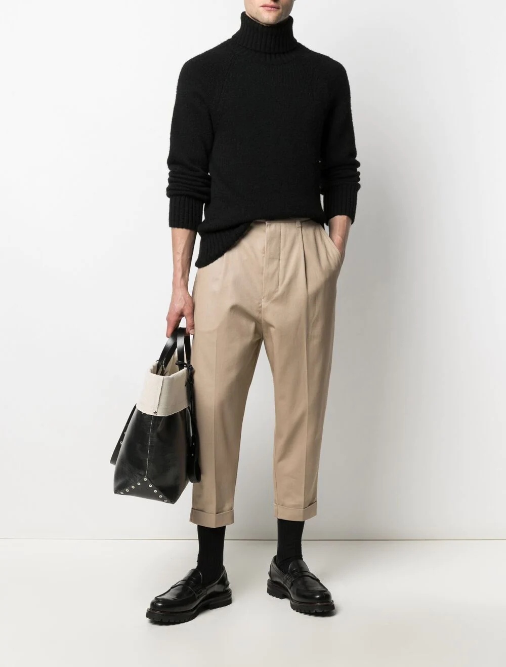 tapered-leg cotton chinos - 2