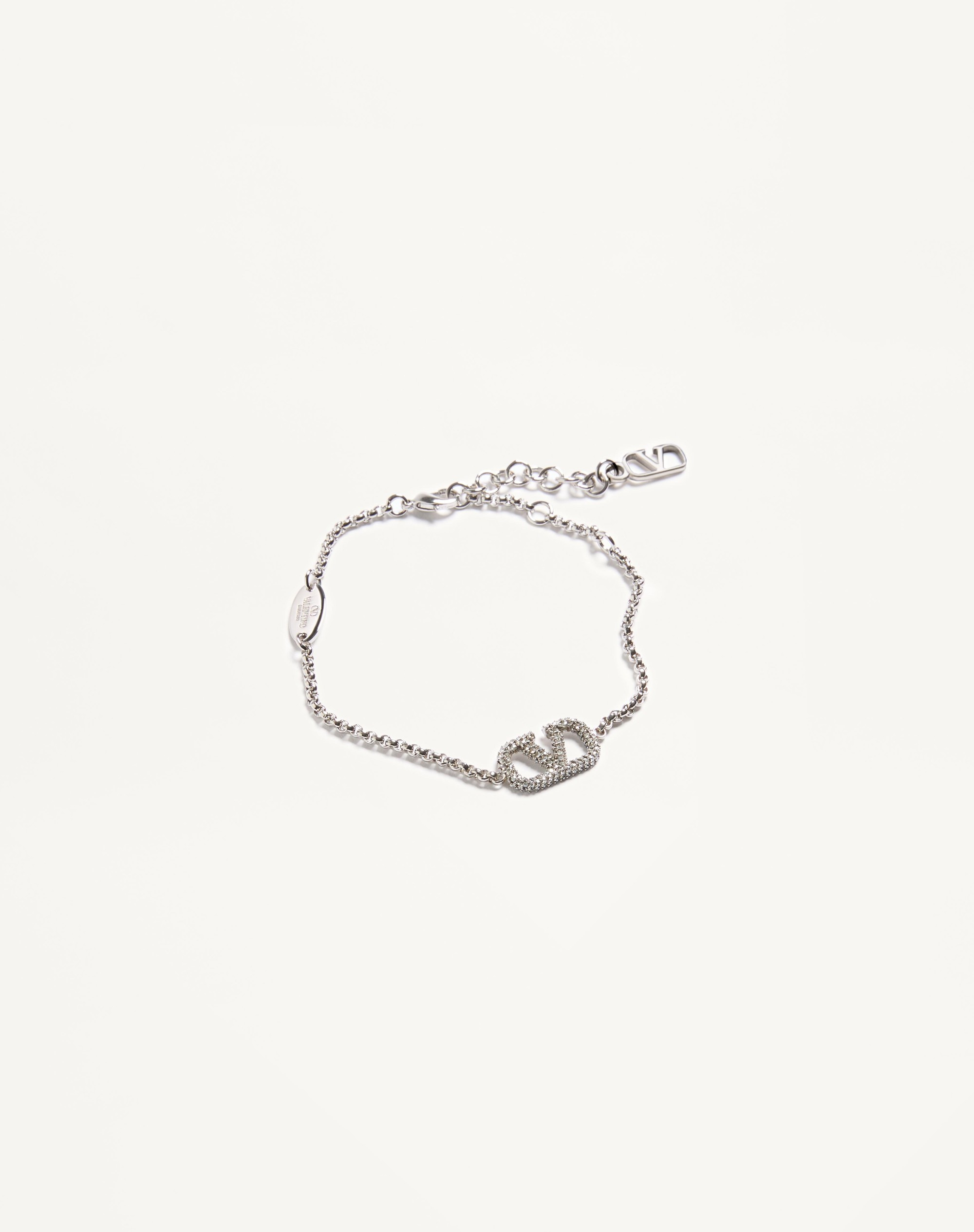 VLOGO SIGNATURE BRACELET IN METAL AND SWAROVSKI® CRYSTALS - 3