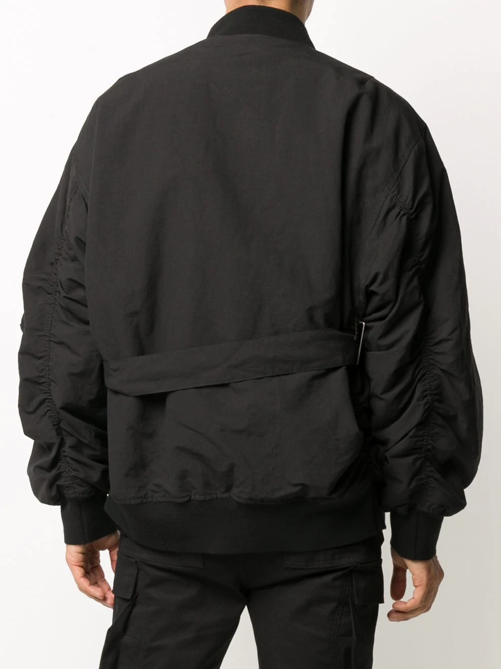 oversized belted bomber jacket - 4