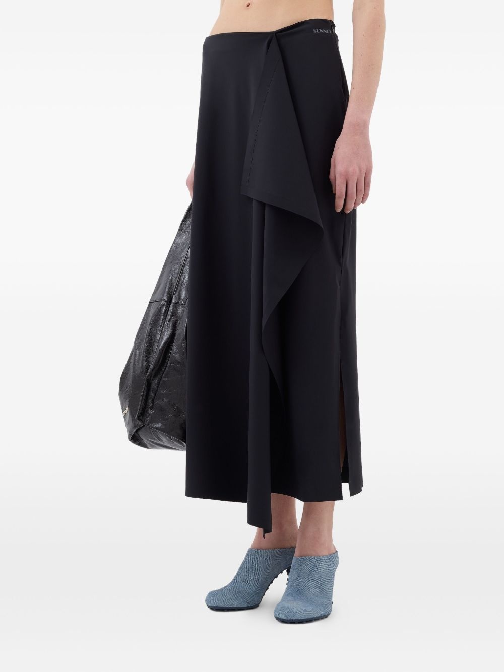 draped ruffled skirt - 2