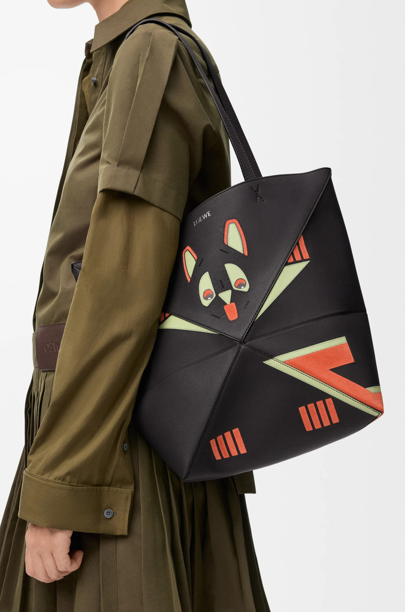 Futurist Cat medium Puzzle Fold tote in nappa calfskin 3