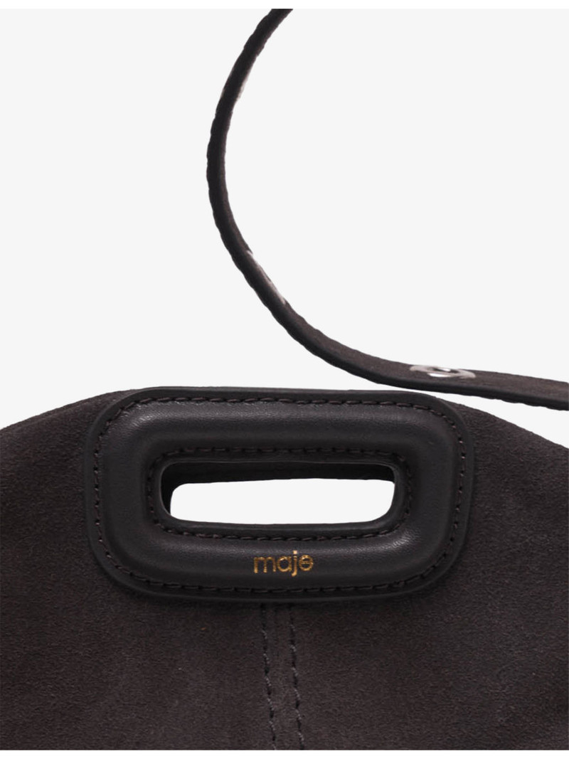 maje Miss M mini suede shoulder bag outlook