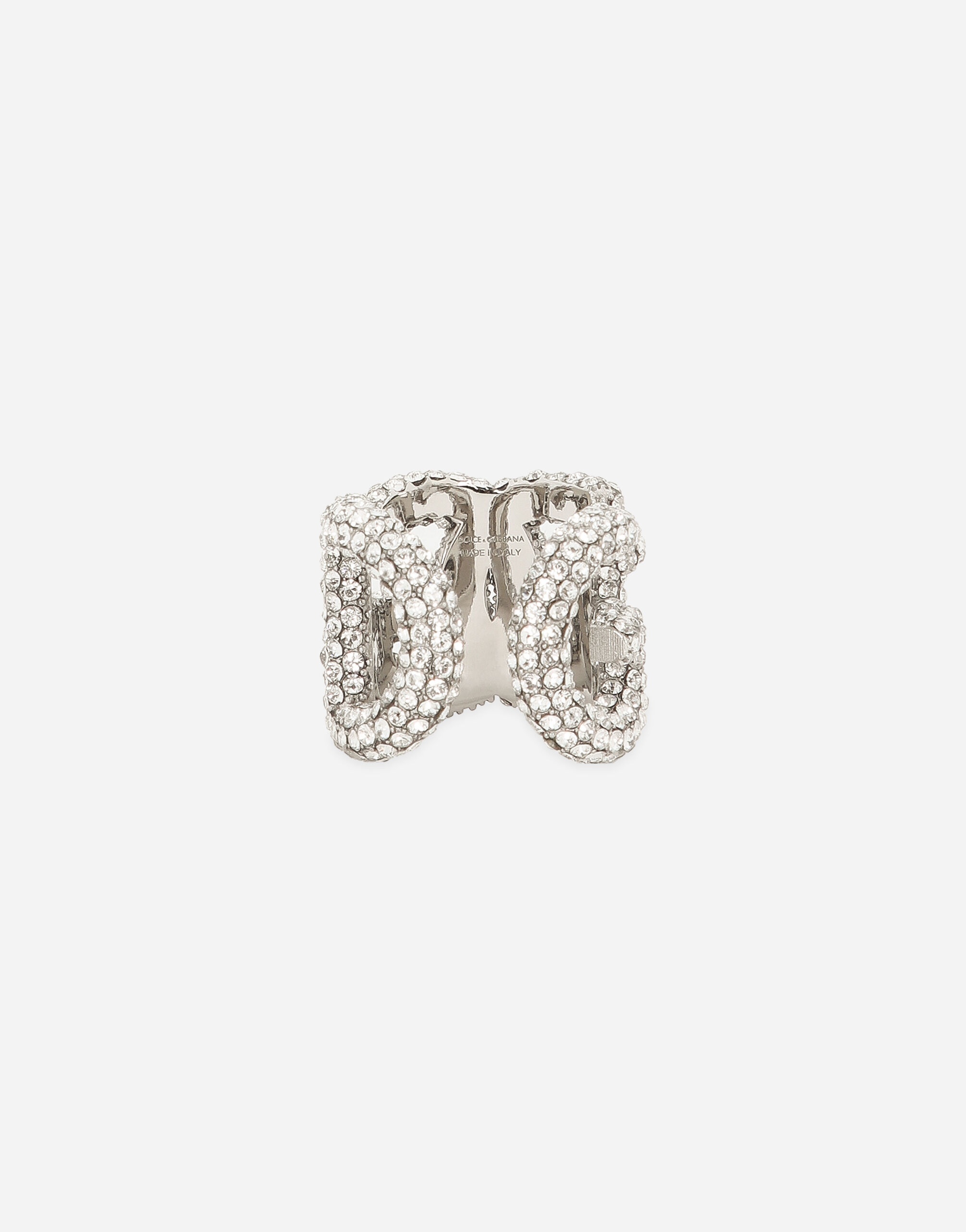 Rhinestone ring with DG logo - 3