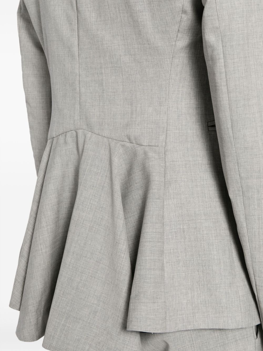 pleat-detail wool blazer - 5