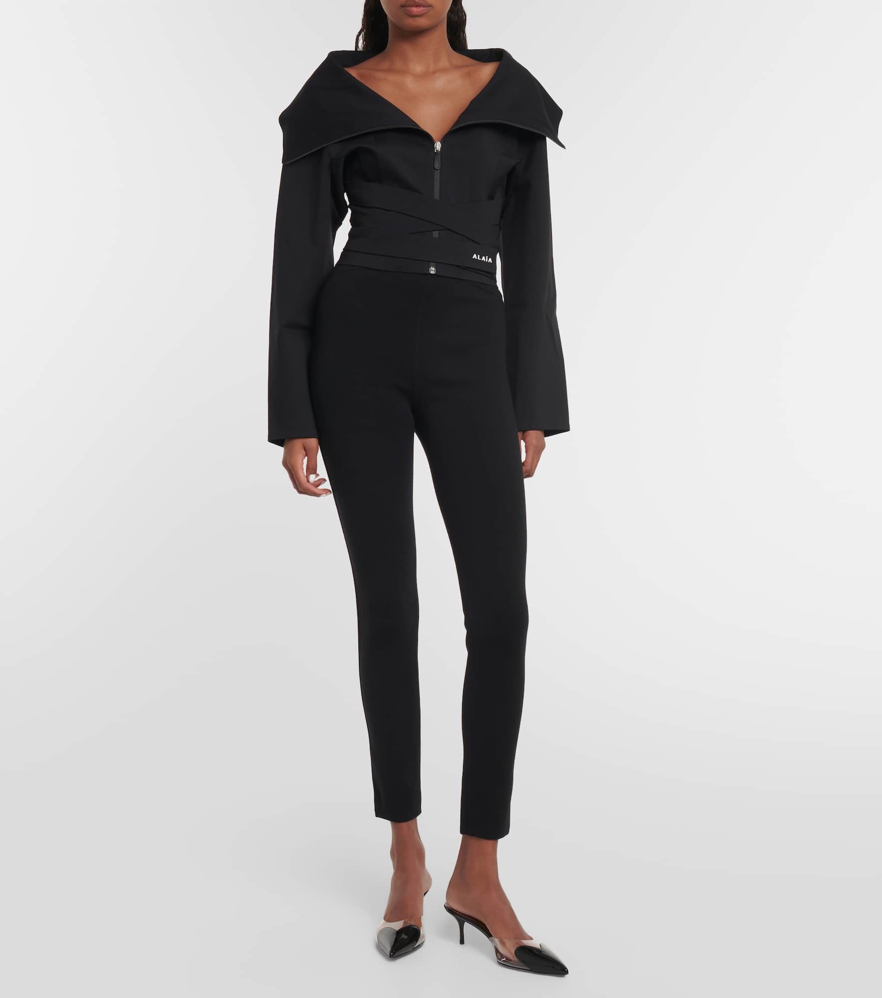 Cropped jersey jacket - 2