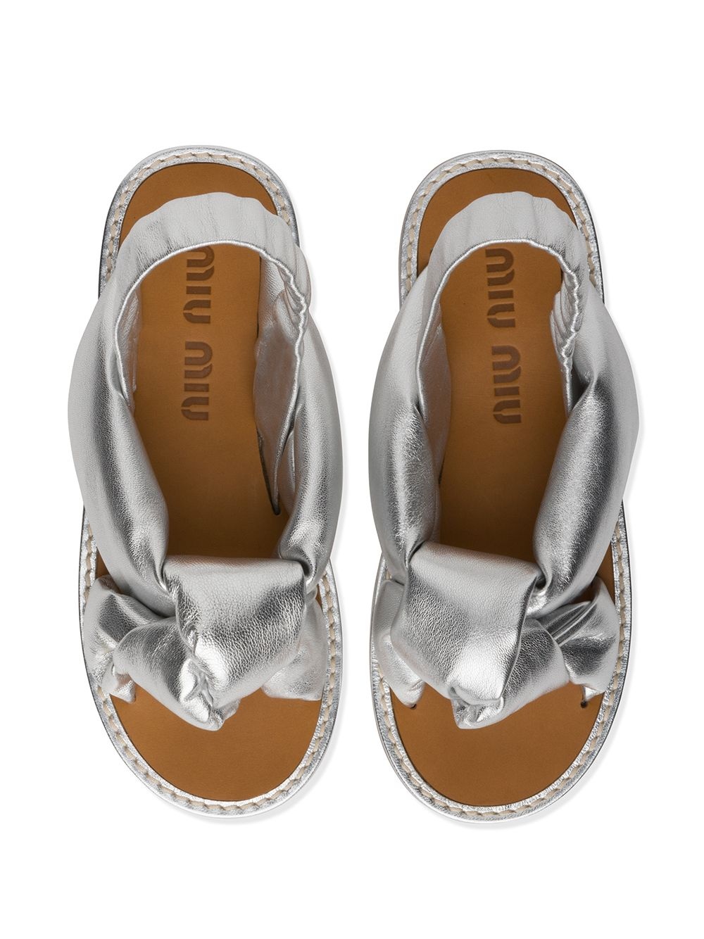 knotted flat sandals - 4