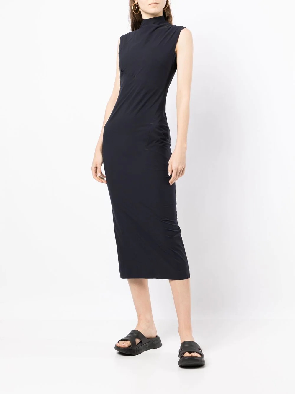 fitted midi dress - 6