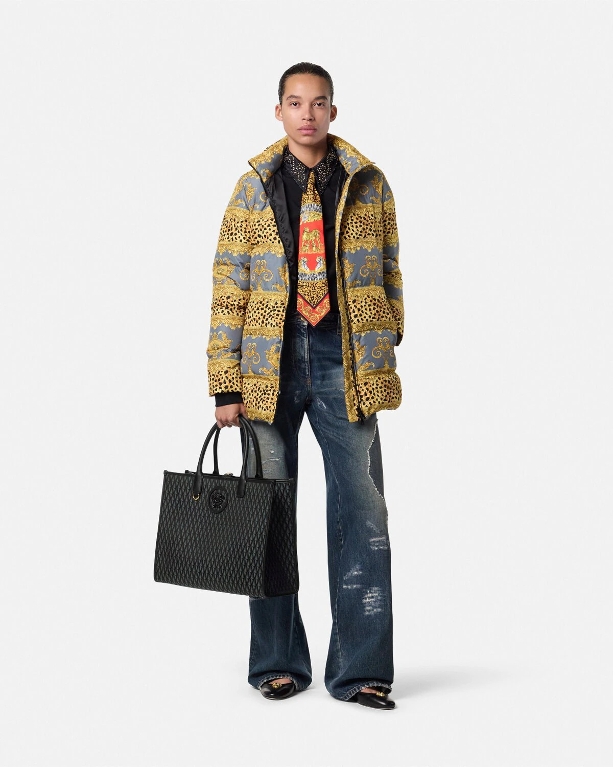 V Allover La Medusa Large Tote Bag - 3