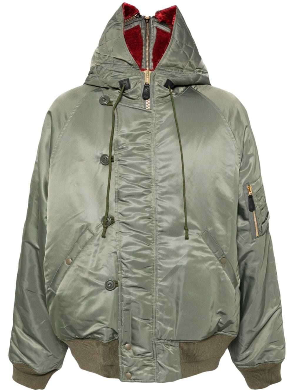 doublet Petal Mouth Hood Bomber Jacket | club21 | REVERSIBLE