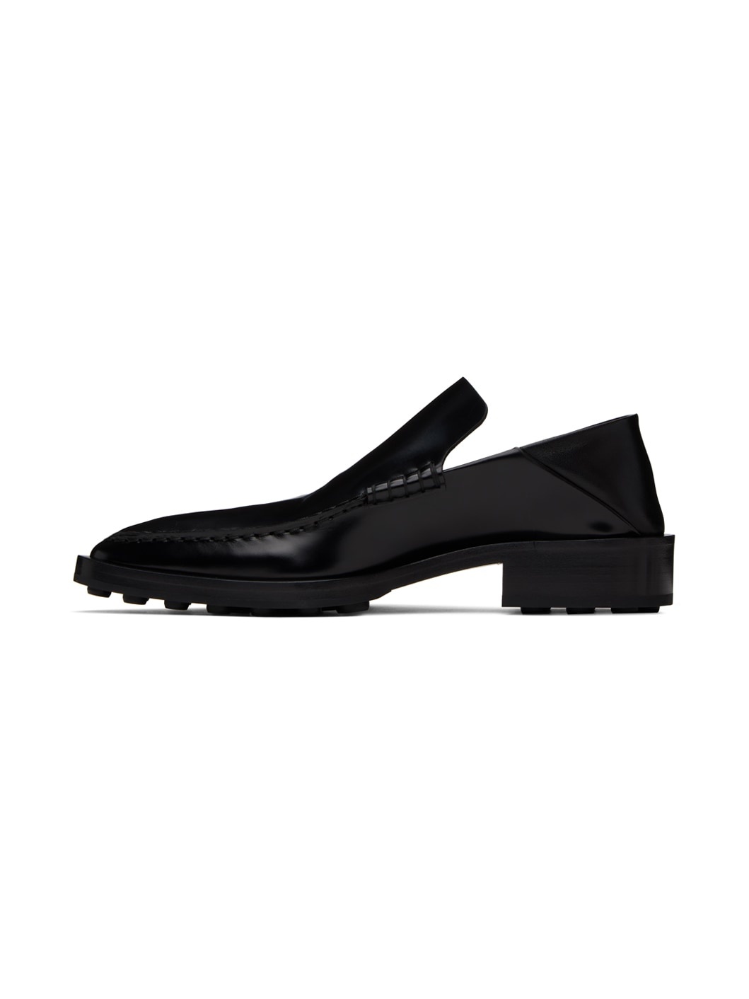 Black Leather Loafers - 3