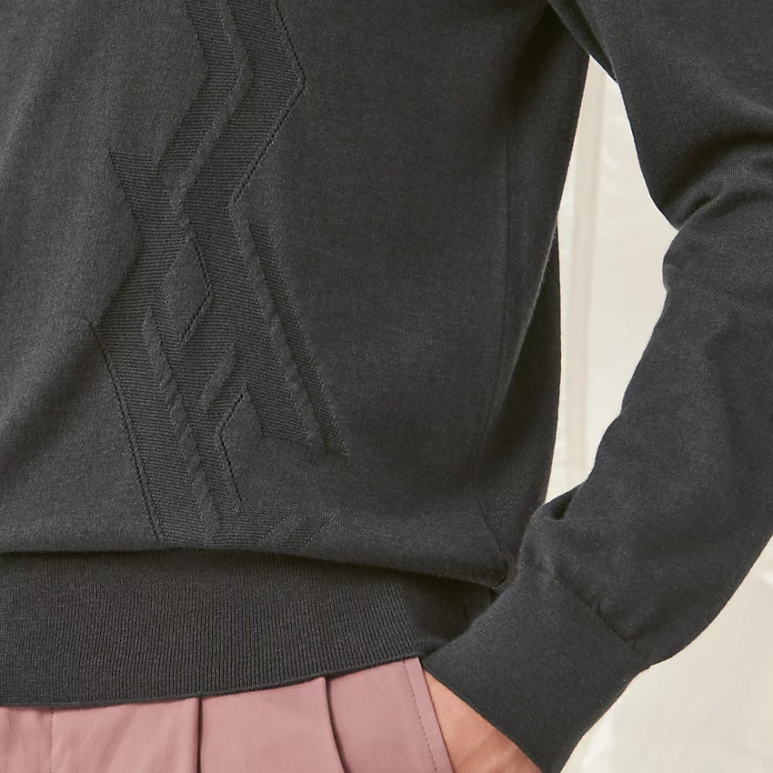 "Torsade H" crewneck sweater - 3