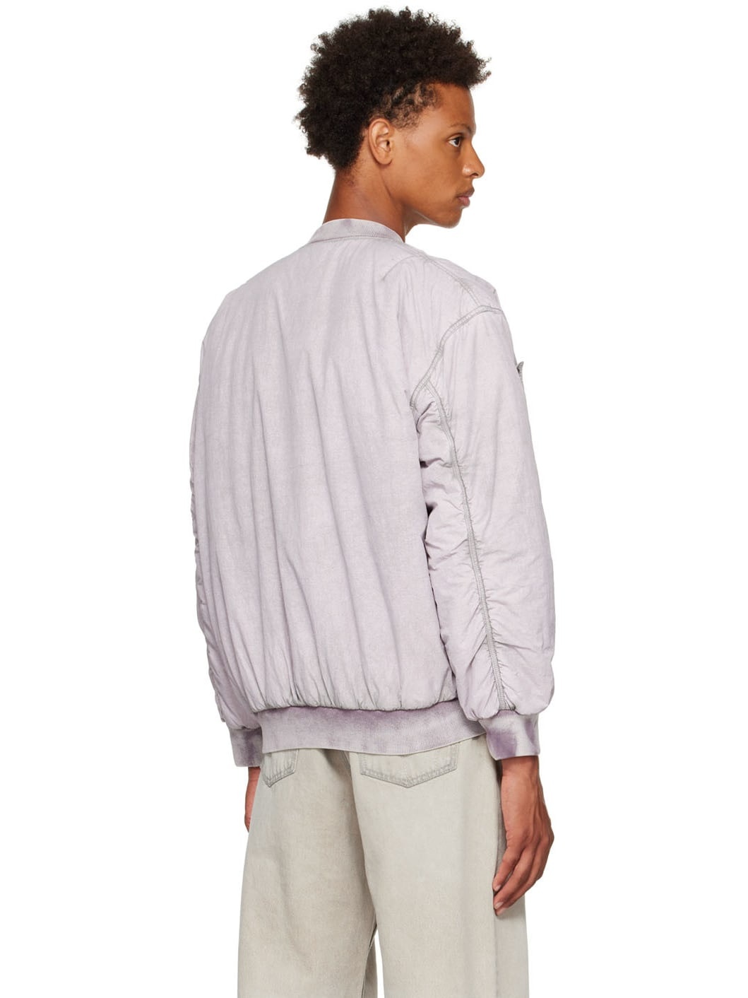 SSENSE Exclusive Purple Delta Bomber Jacket - 3