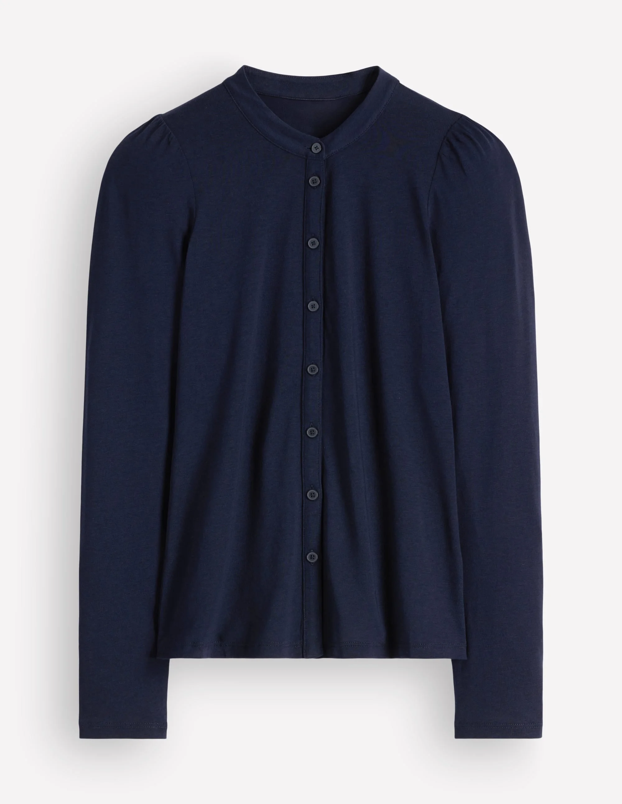 Supersoft Puff Sleeve Shirt-Navy - 1