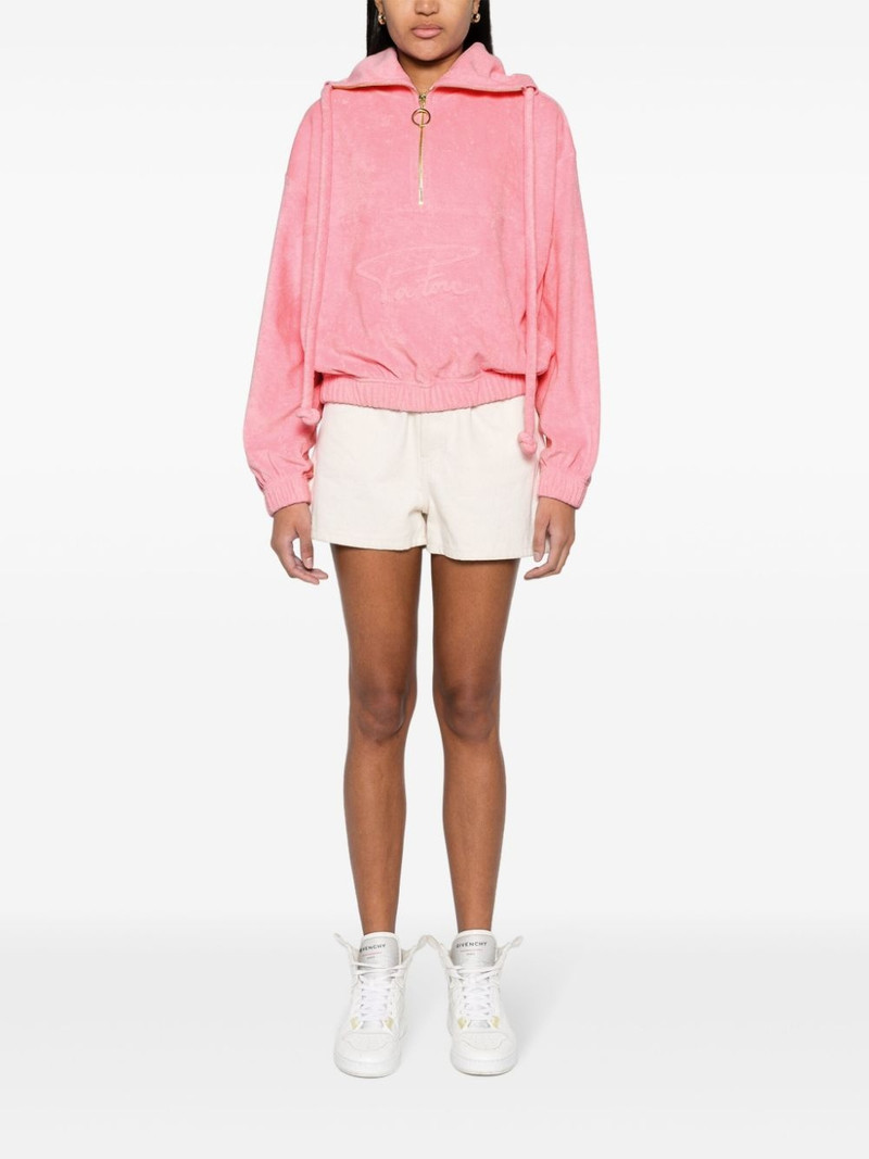 PATOU half-zip terrycloth hoodie outlook